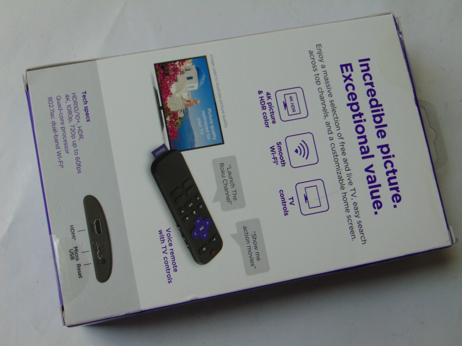 New in Box Roku Express 4K+ Streaming Media Player w/Voice Remote 3941R – Tested