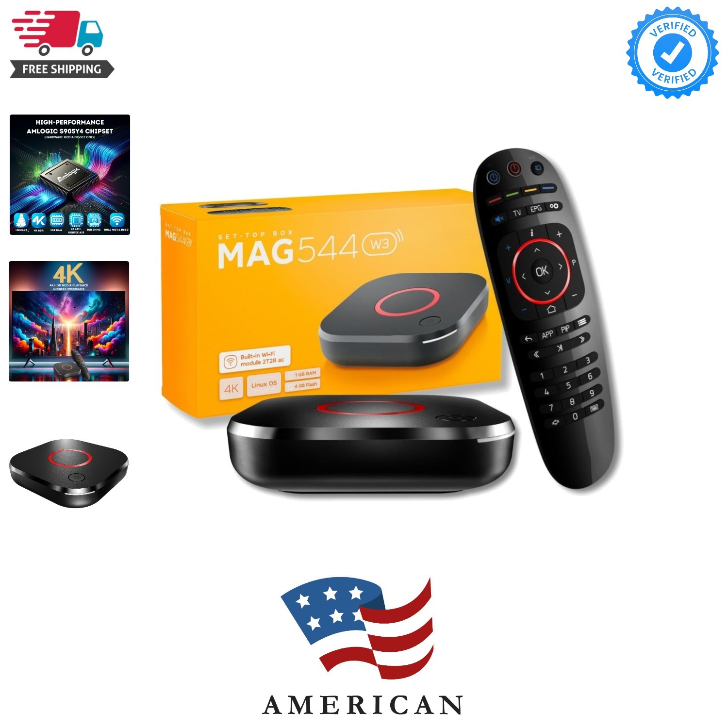 Set-Top Box – 4K HDR Streaming Media Player, 4K HDR Output, Amlogic S905Y4, L…