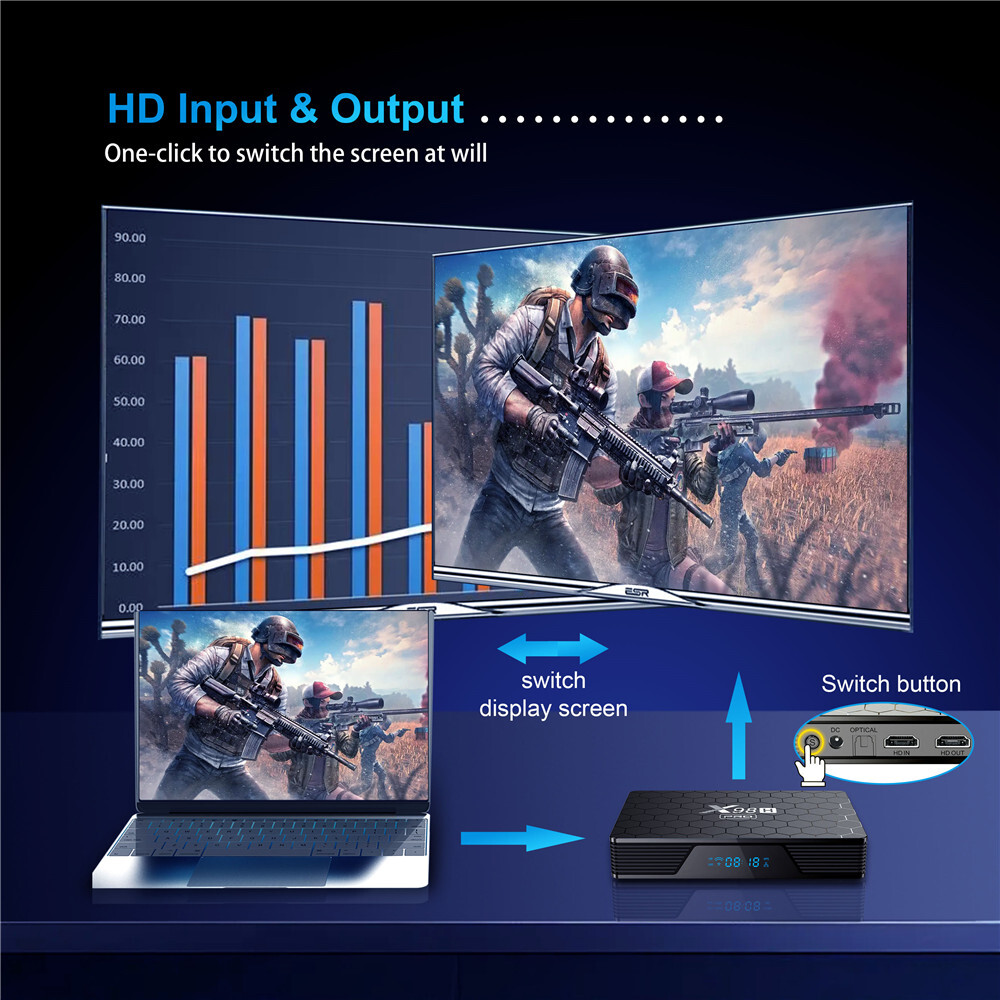 X98H Pro Allwinner H618 TV Box Android 12 4G 32/64G Support AV1 Wifi BT TV BOX