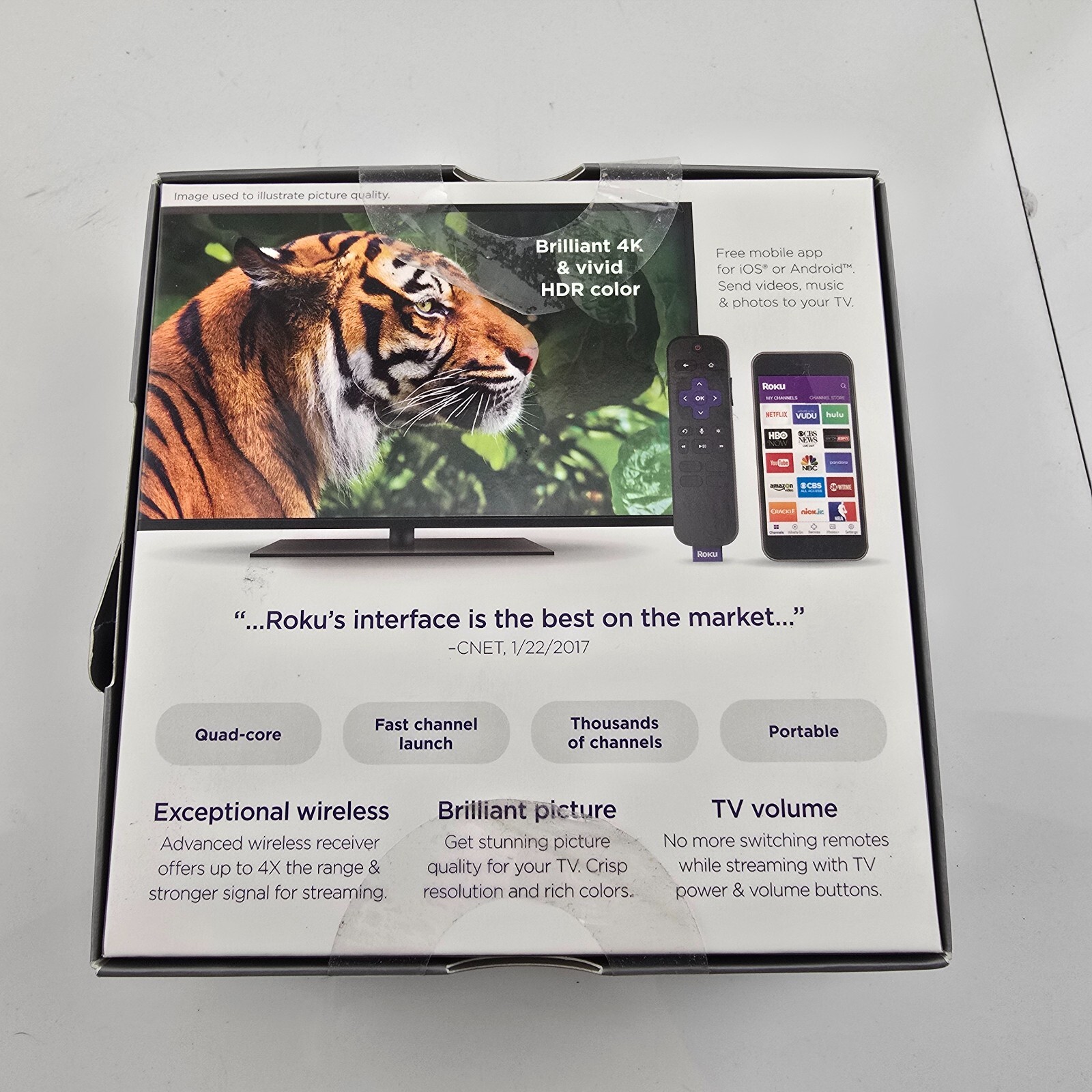 Roku Streaming Stick Plus (3810R) 4K Streaming Media Player with Voice Remote