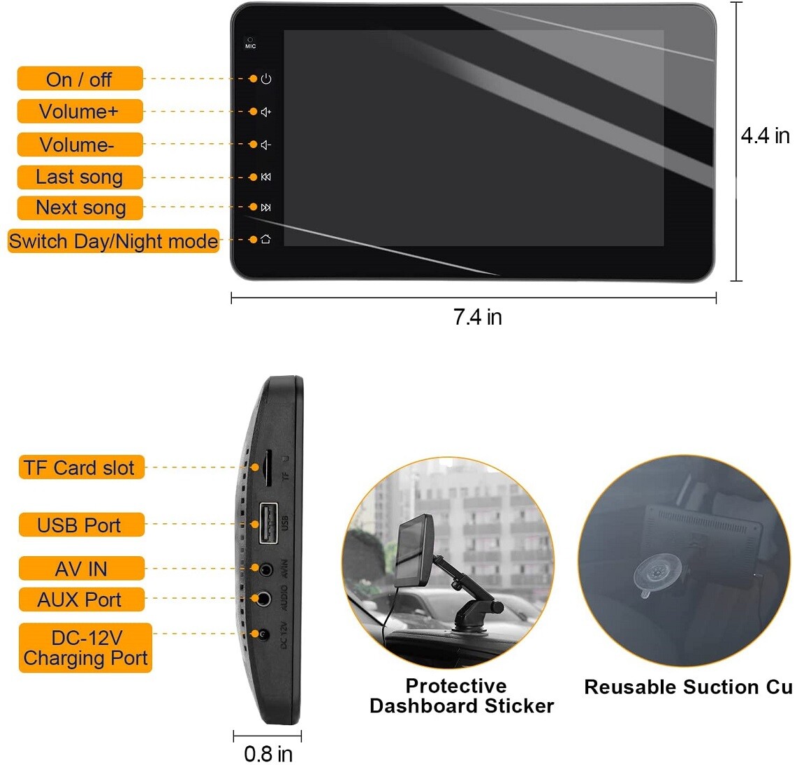KKODEA Wireless Carplay Connection to Mobile Internet 7″ Touchscreen, Linux