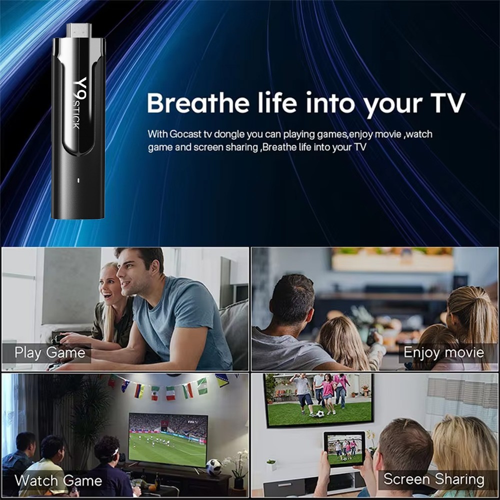 M98-Y9 Android 14 TV Stick 4GB+32GB 8K WiFi6 BT5.0 HDMI Streaming Media Player
