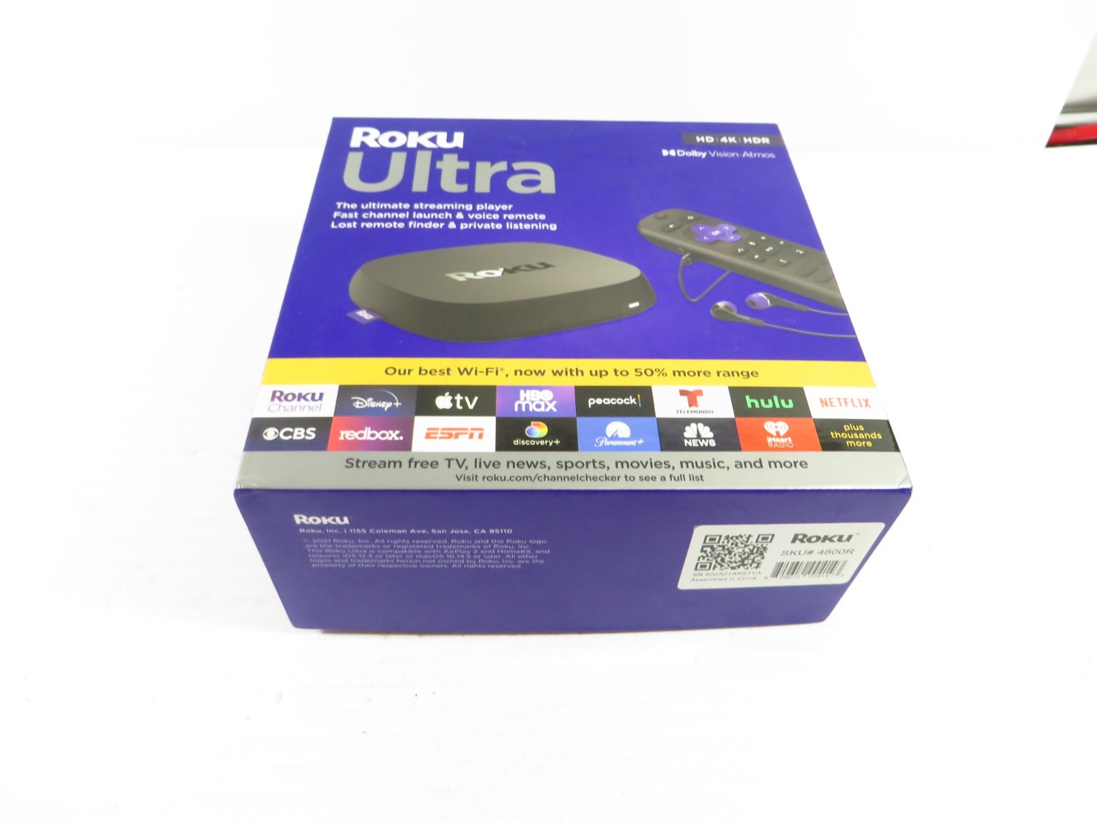 Roku Ultra 4800R 4K HDR Streaming Player, Open Box