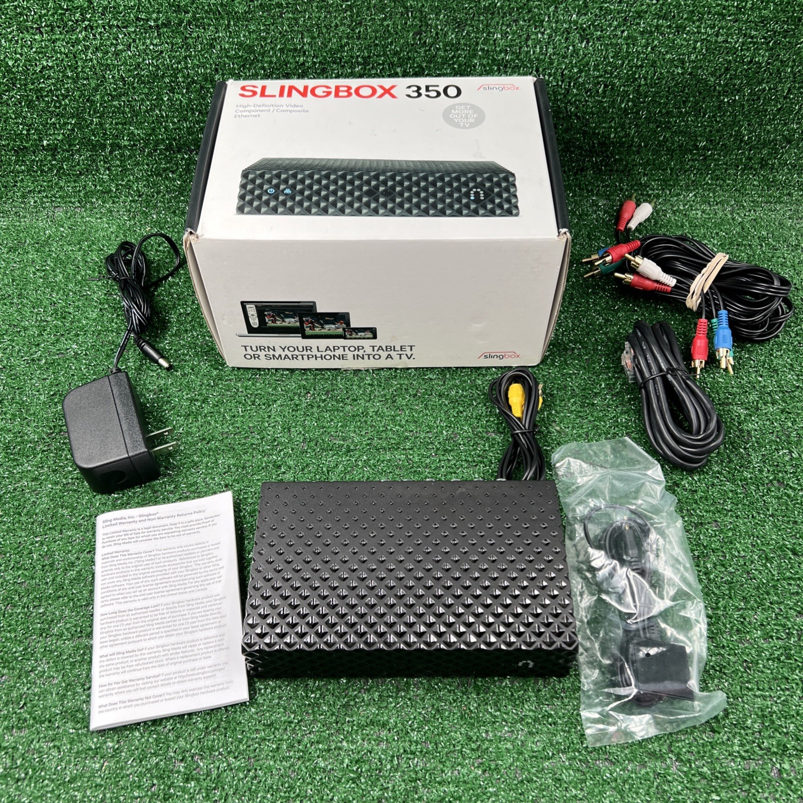 SlingBox 350 SB350 Black 1920×1080 Digital HD Media Streamer Open Box