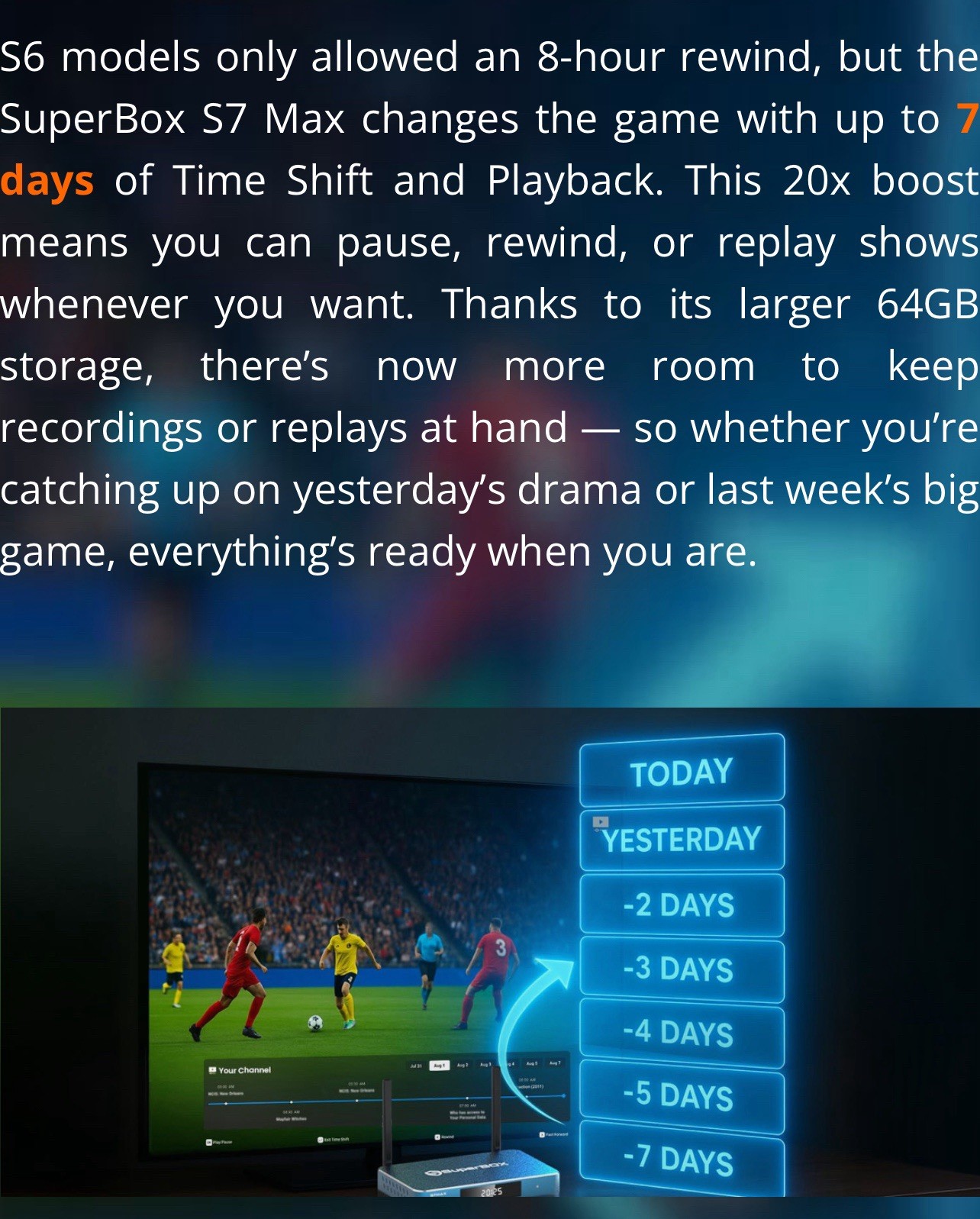 New Superbox S7 Max – 7 Day Time Shift Android Streaming – Make Offer🔥🔥