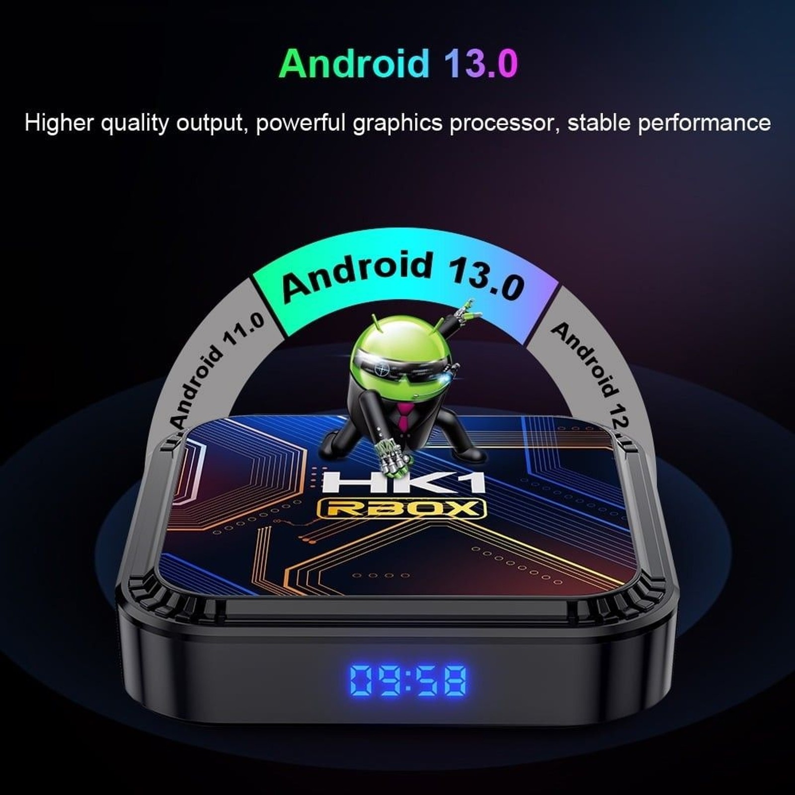 Android TV Box 13.0 HK1 K8S Android Box 4GB RAM 64GB ROM RK3528