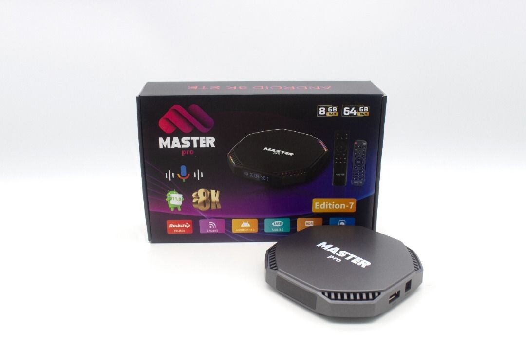 Master Pro 8K Android Box – Stunning 8K Resolution & Next-Level Entertainment!