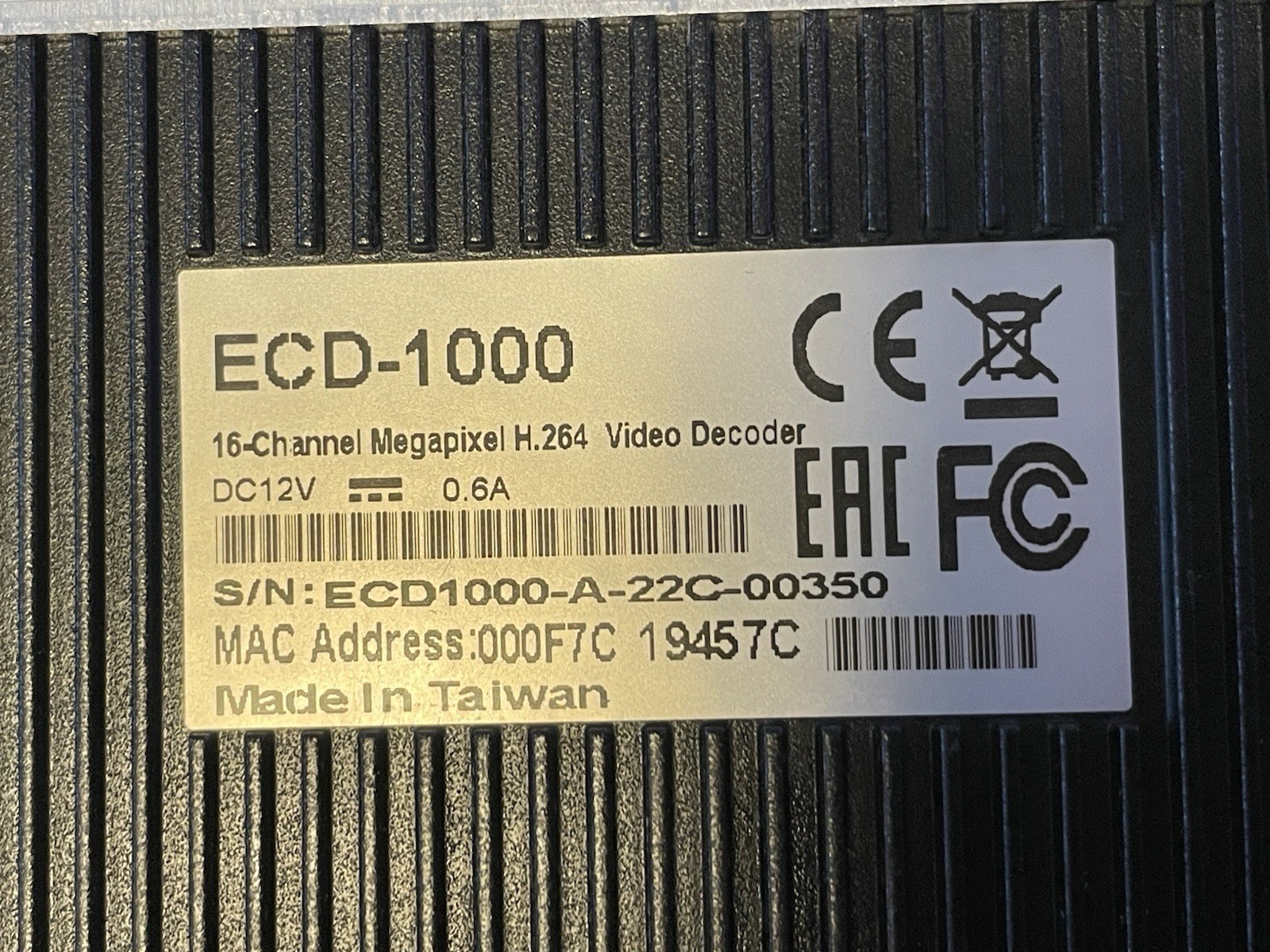 Acti ECD-1000 16-Channel Megapixel H.264 USB / HDMI / Composite Video Decoder
