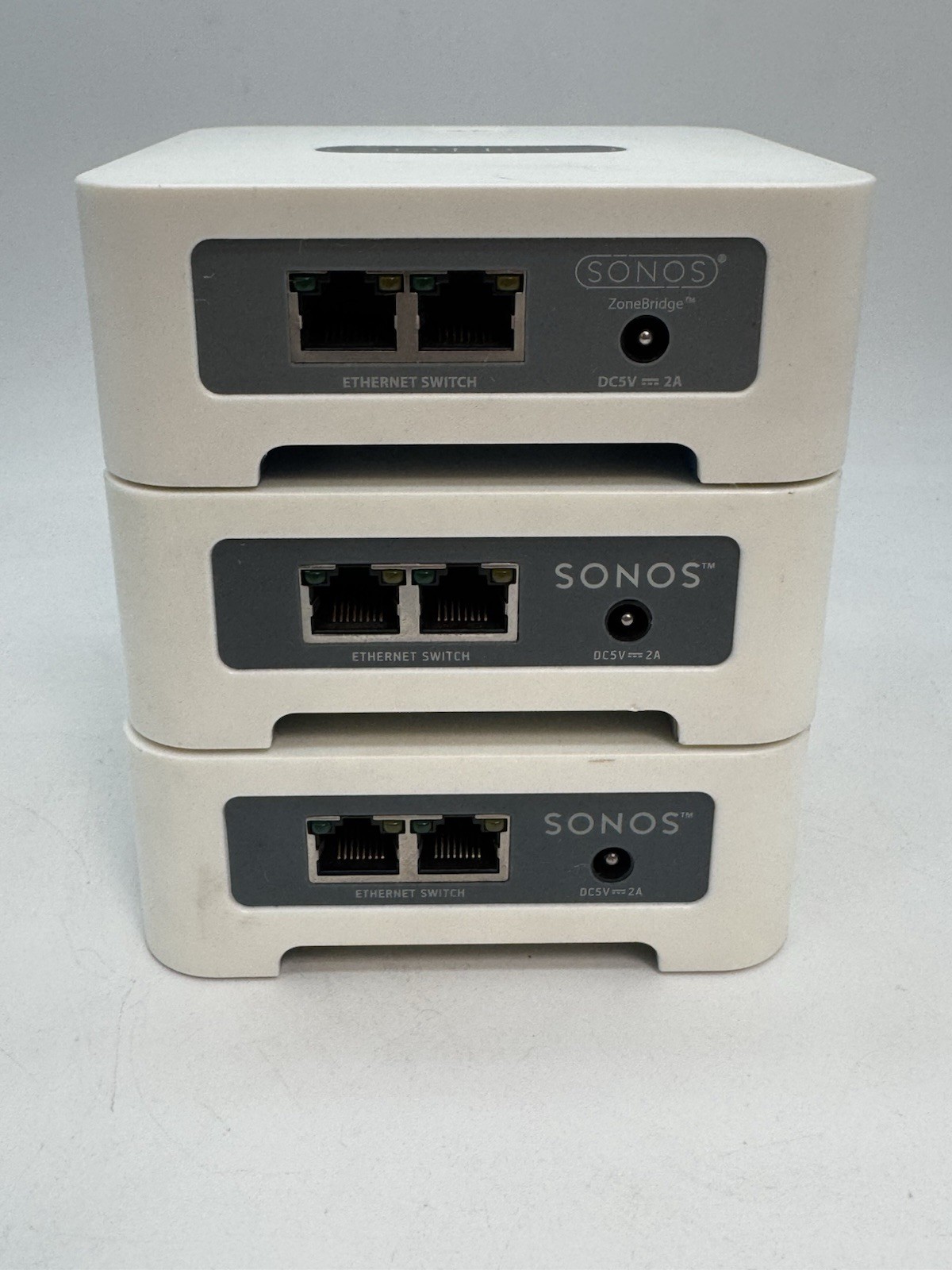 Lot of 3 Sonos Zone Bridge BR100 Wireless Network Bridge Ethernet Adapter Hub