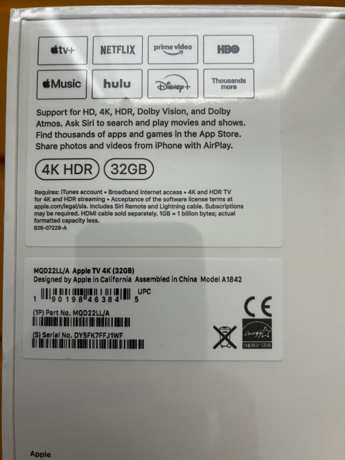Apple TV 32GB 4K HD Media Streamer – Black (MQD22LL/A)