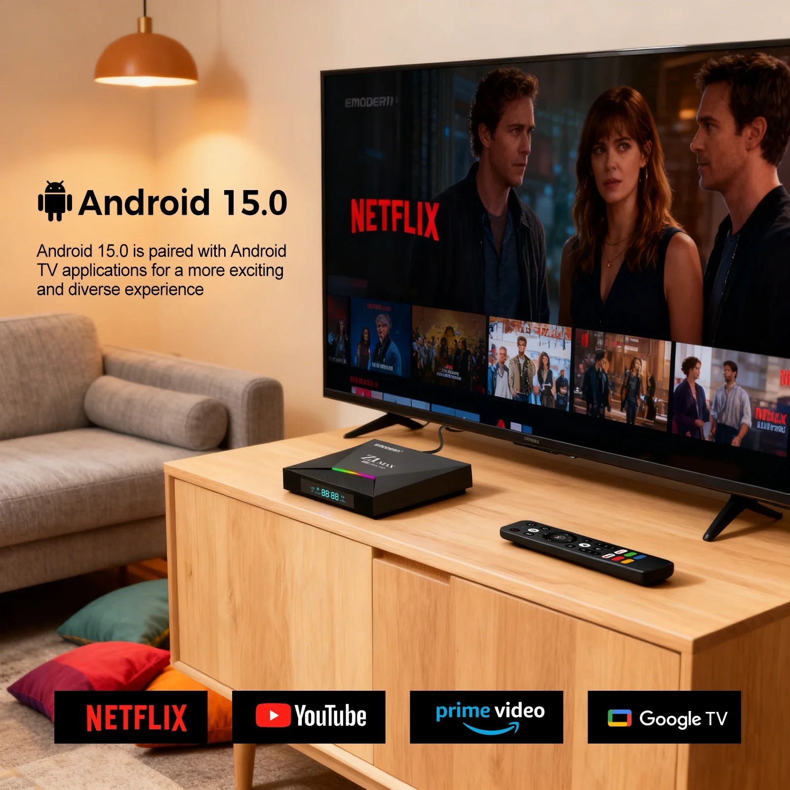 Z1 Max Android 15 TV Box H618 4K 8K IPTV 4GB 64GB Dual WiFi BT5.0 Media Player