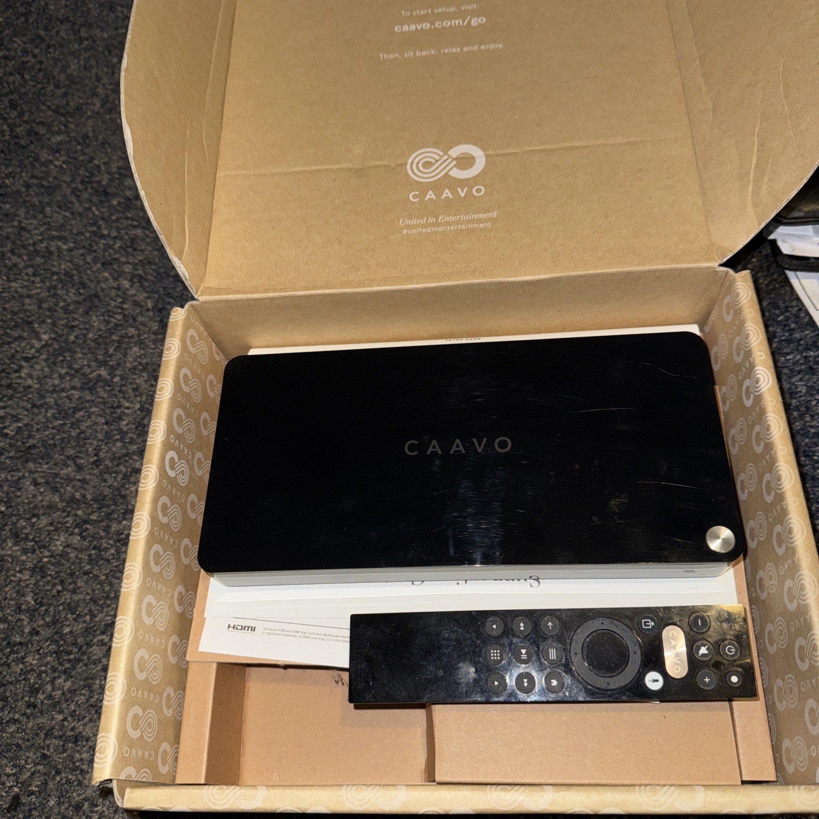 Caavo Control Center HDRX4BL Entertainment Hub