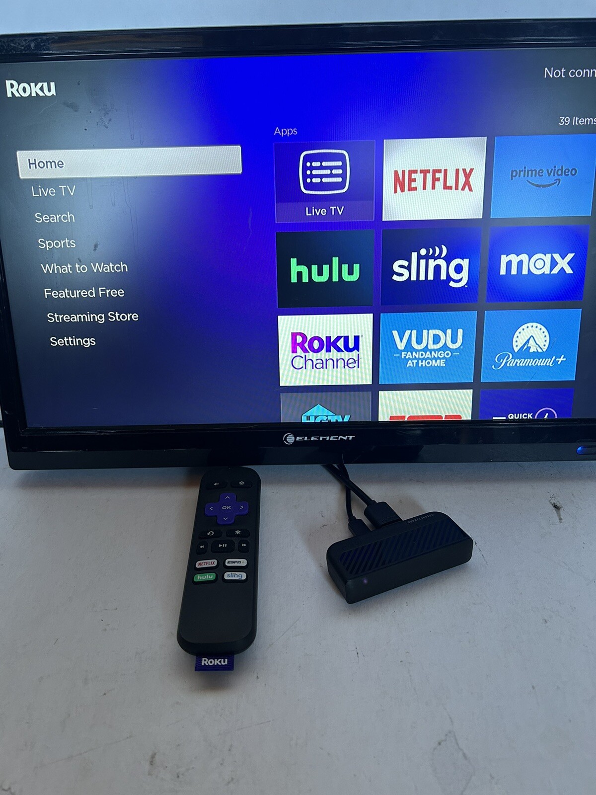 Roku 3900X Express HD Streaming Media Player With Remote All Wires Includes