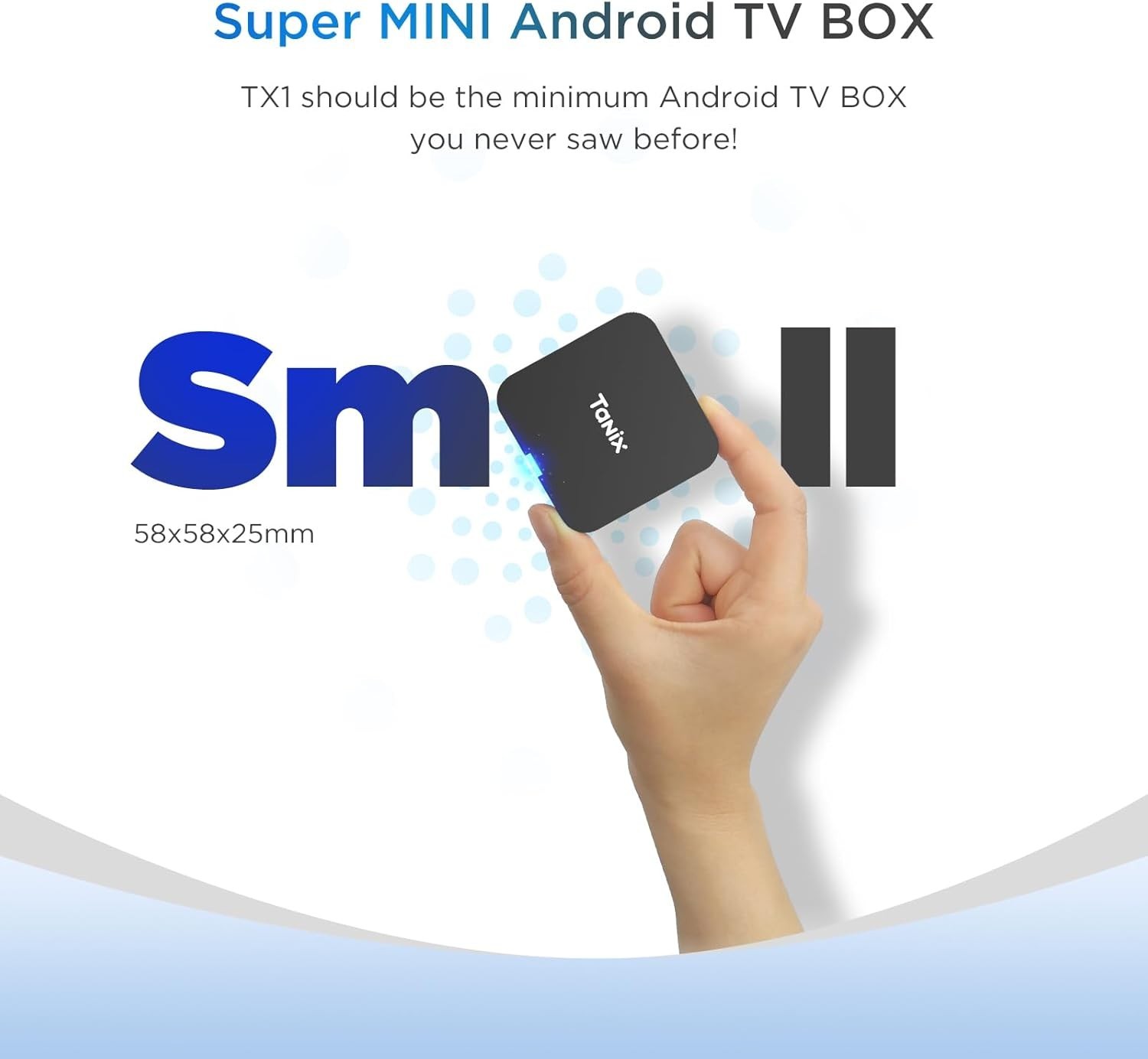 Android TV Box 10.0 4K, Tx1 Mini, 2GB RAM, 16GB, Allwinner H313, WiFi, HDMI