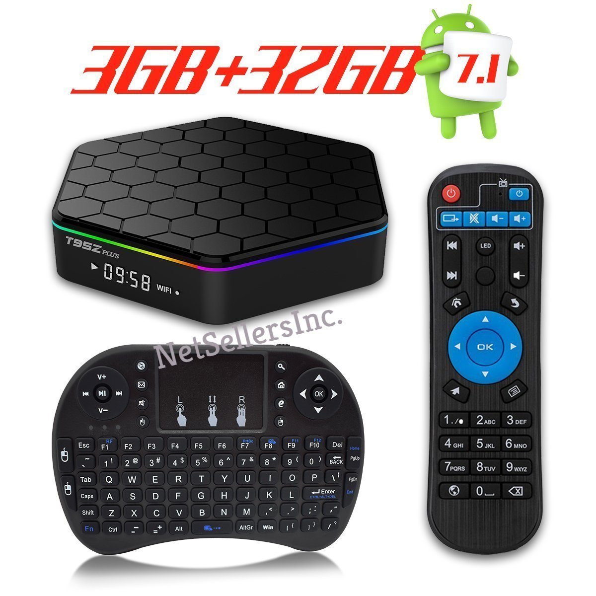 T95Z Plus Android 7.1.2 TV box 3GB RAM 32GB ROM Octa-core With Wireless Keyboard