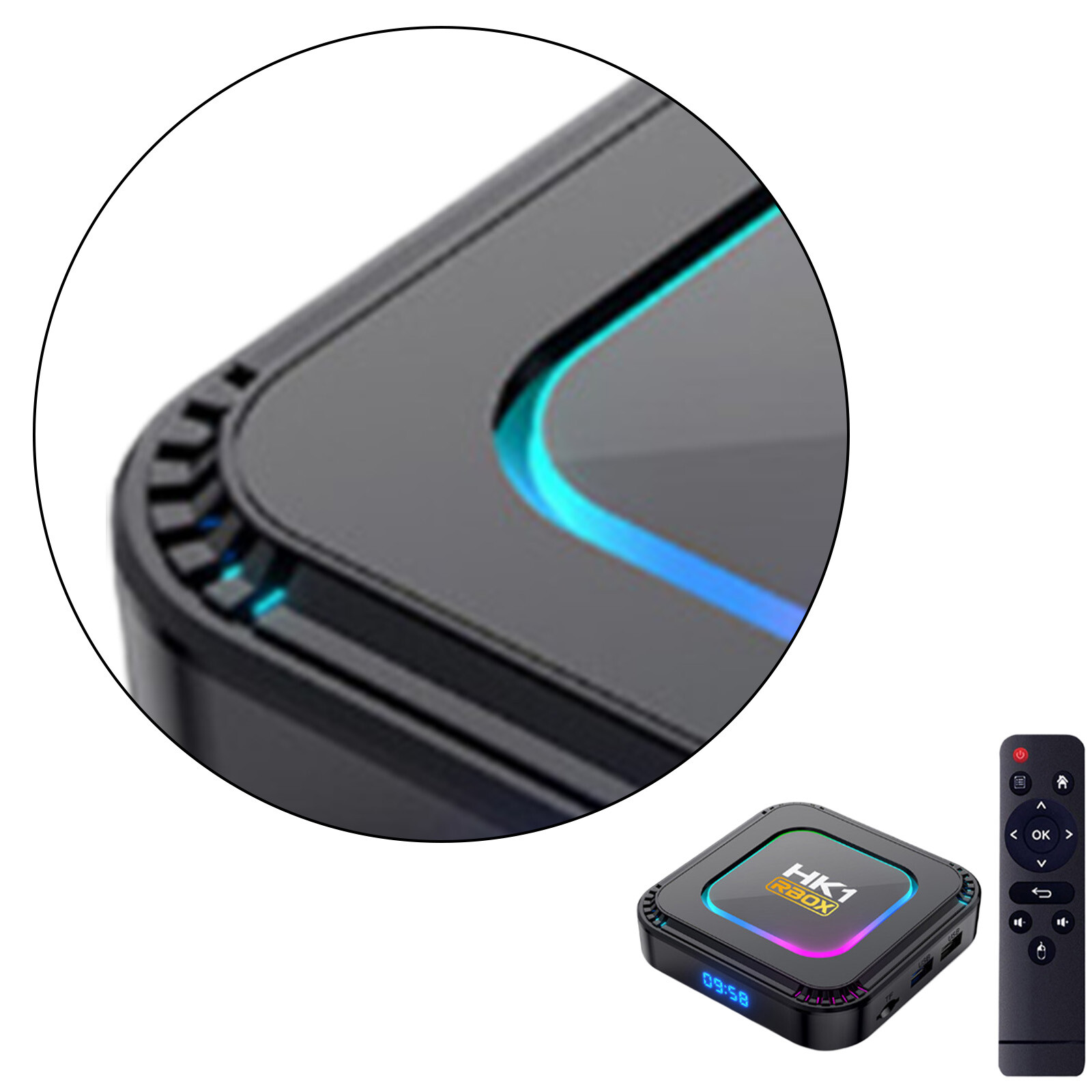 2024Upgraded Smart TV Box 8K HDMedia Stream Player Android 13 Quad Core HK1 RBOX