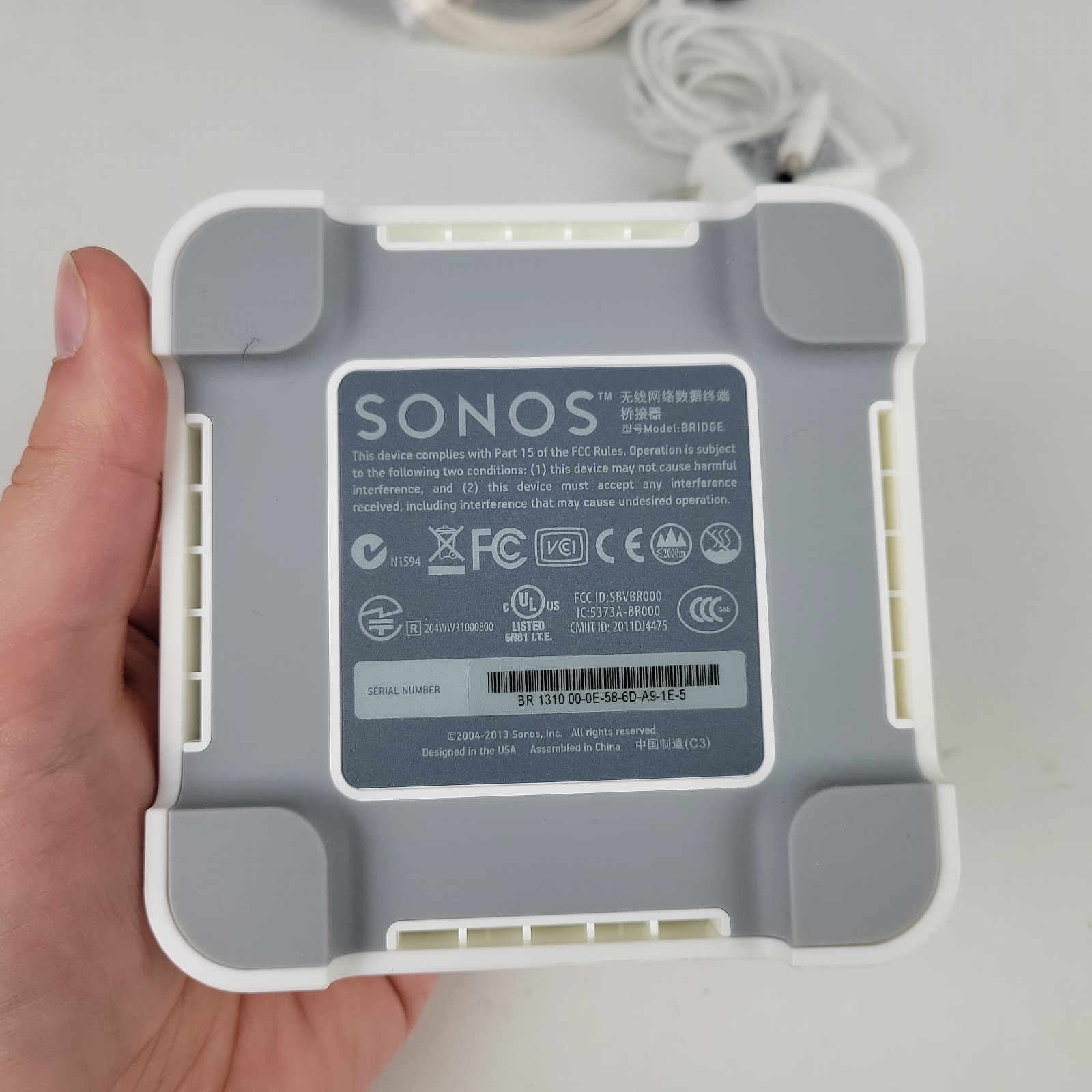 Sonos Bridge for Wireless HiFi System. White. No Adapter/Speakers. VERY GOOD
