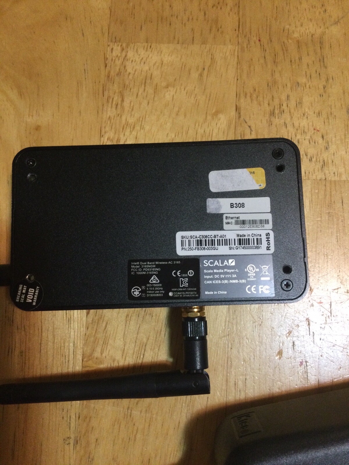 Scala Media Player-L 3165NGW Intel Dual Band Wireless-AC 3165