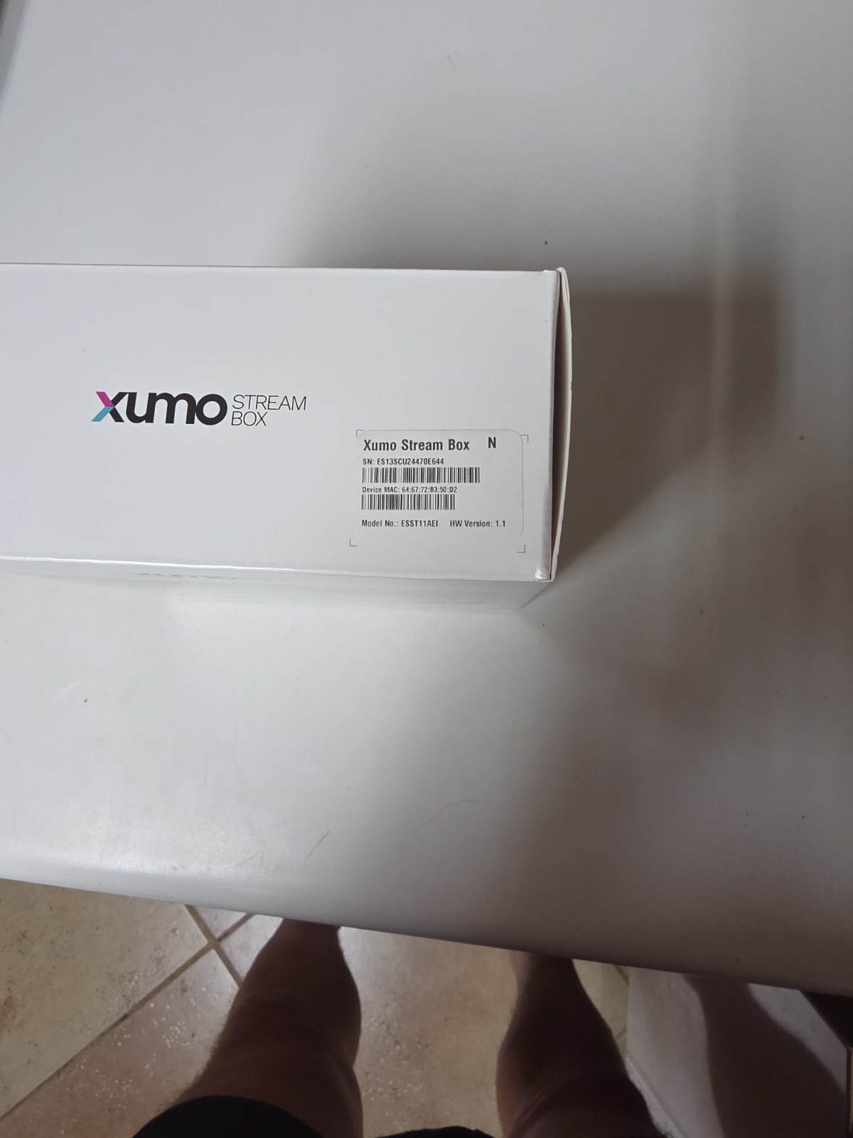 Xumo Stream Box 4K Streaming Device HW Version 1.1 Model ESST11AEI