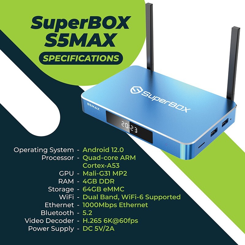 MAKE AN OFFERSuperBox S5 Max NEWLY UPDATED 6k Voice Command Remote Fast Shipping