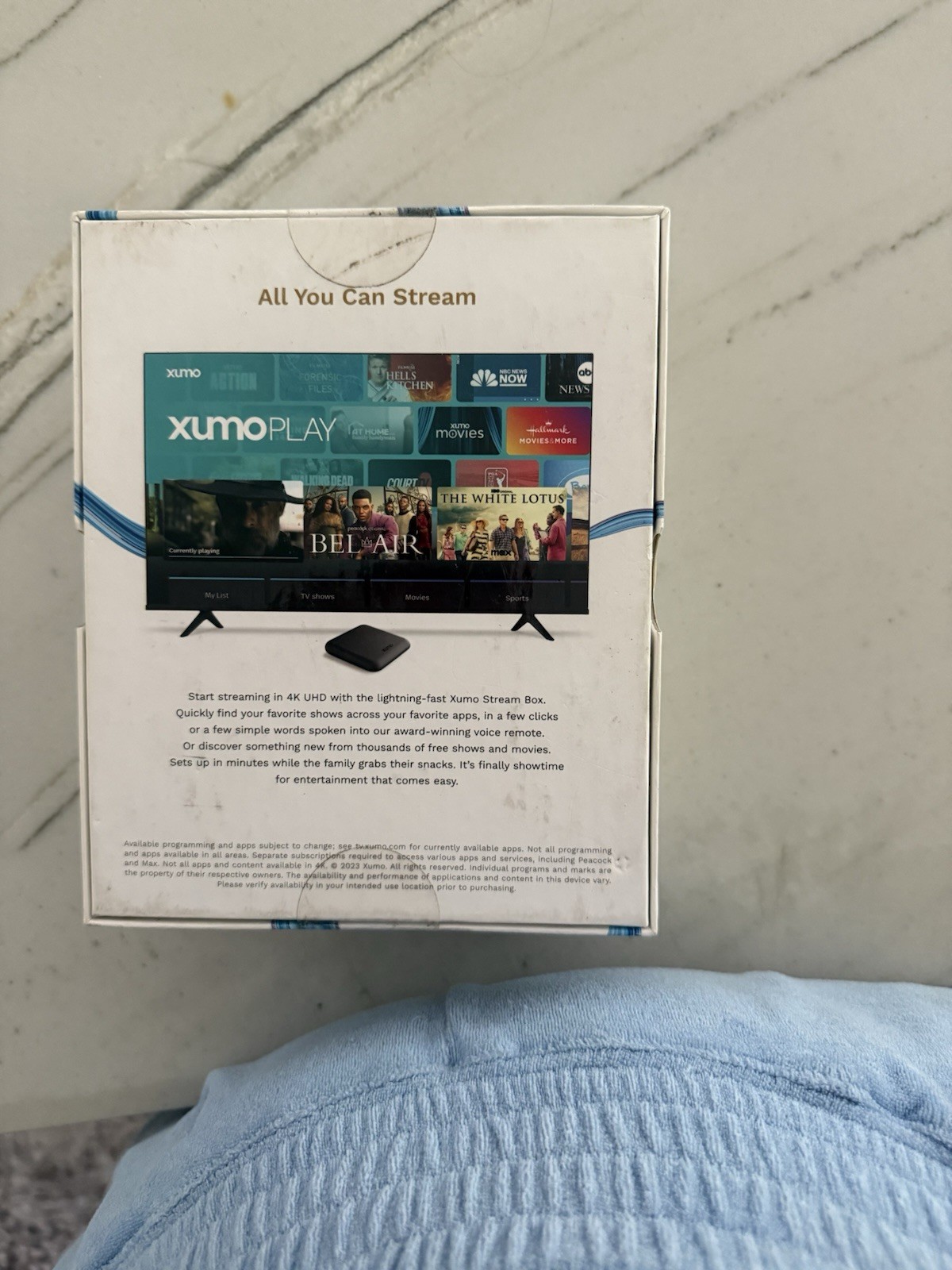 Xumo Stream Box SCXI11BEI 4K UHD Streaming Media Player & Voice Remote