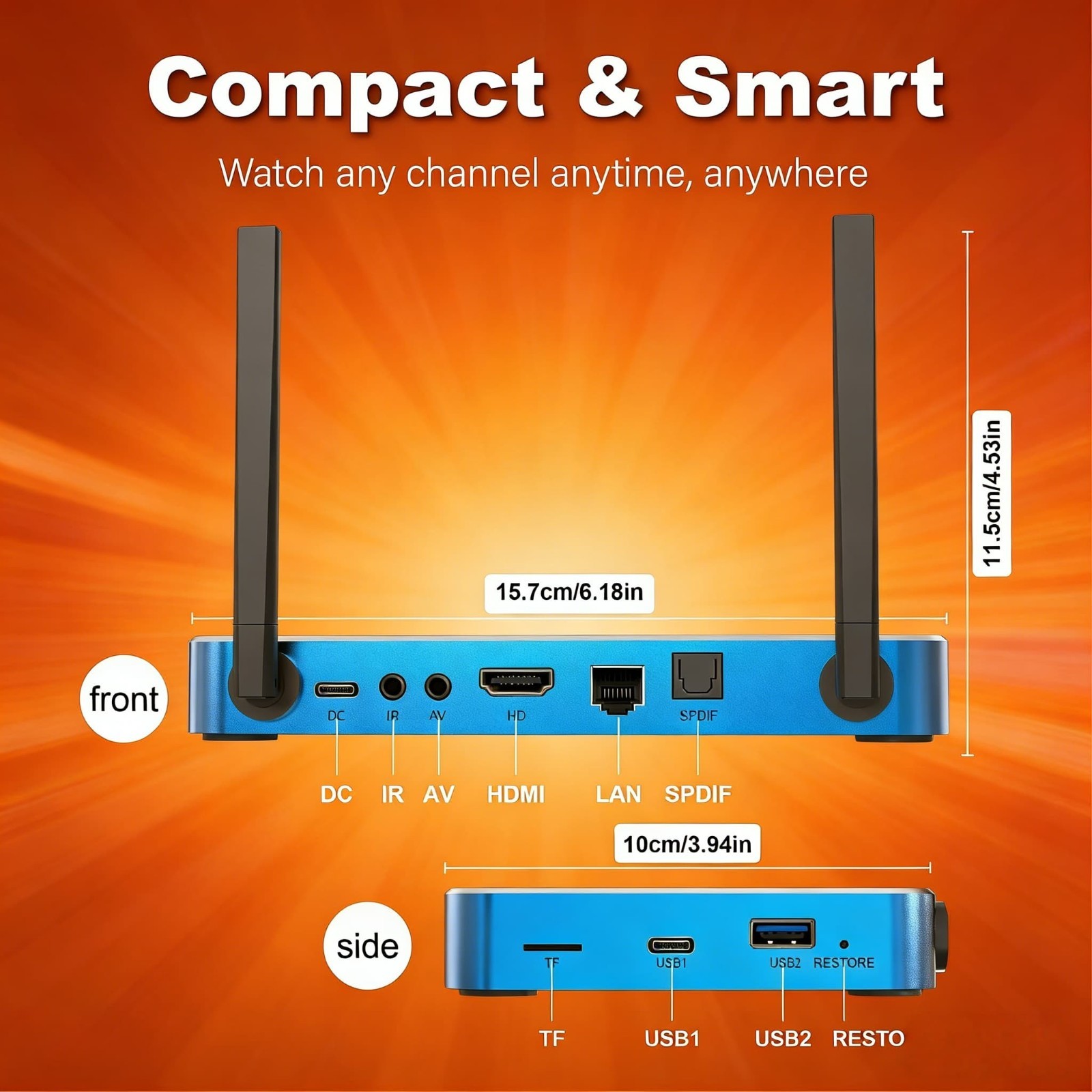SuperBox S7 Max Media Streamer Android 12 WiFi6 Gigabit LAN AI Upscaling HD HDMI