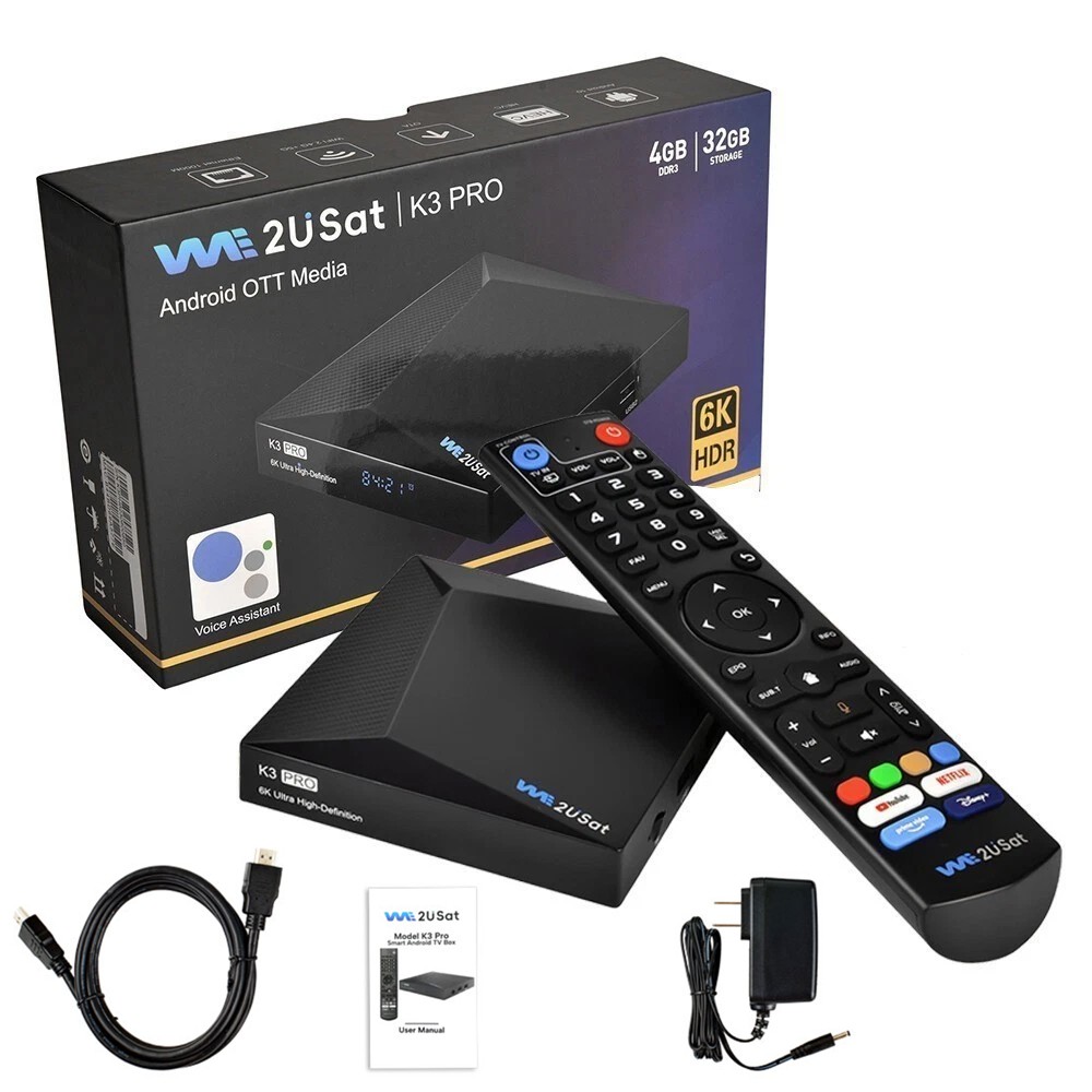 2026 NEWEST We2USat K3 PRO Android Smart TV Box Super Box V SEE 6K WiFi-6