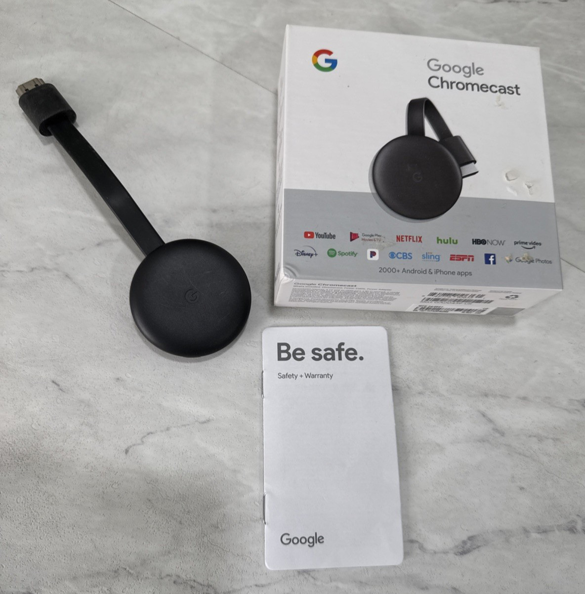 Google Chromecast 3rd Generation GA00439-US Streaming Media Player 2021 Open Box