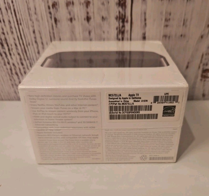 New Sealed Apple TV 2nd Gen Digital Media Streamer A1378 MC572LL/A -2011