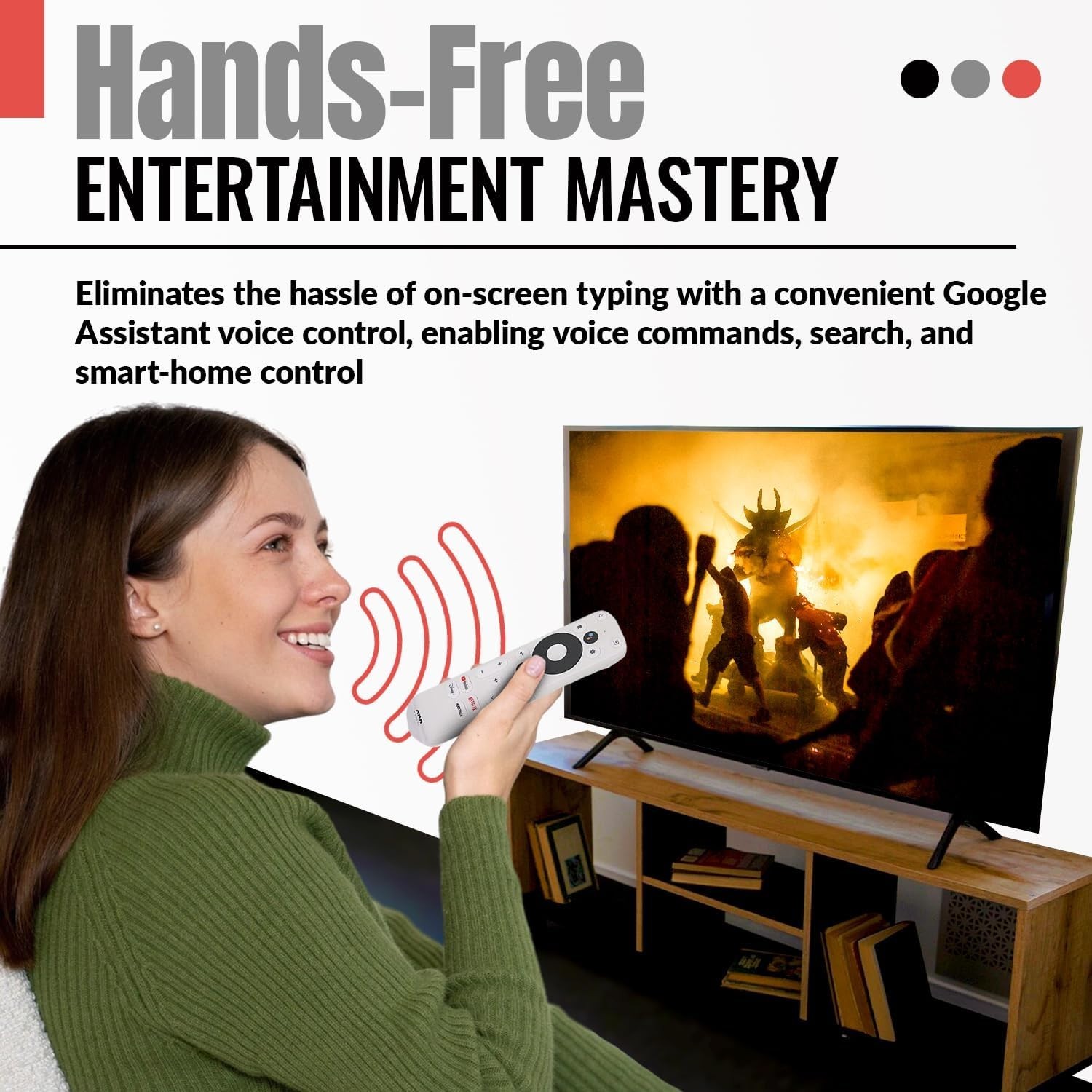 Ergonomic MECOOL KM2 Remote Control for Seamless 2K FHD & 4K UHD Streaming