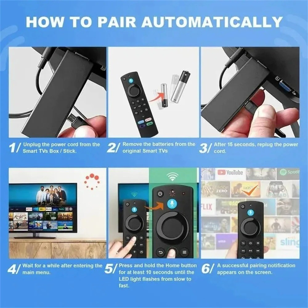 Voice Remote for Fire TV Stick 4K Max 3rd Gen Cube Smart TV Alexa Customizable