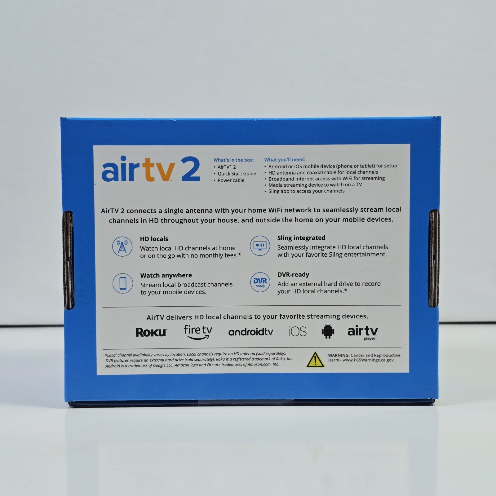 AirTV 2 Dual-Tuner Local Channel Streamer Wi-Fi OTA DVR Ready – BRAND NEW SEALED
