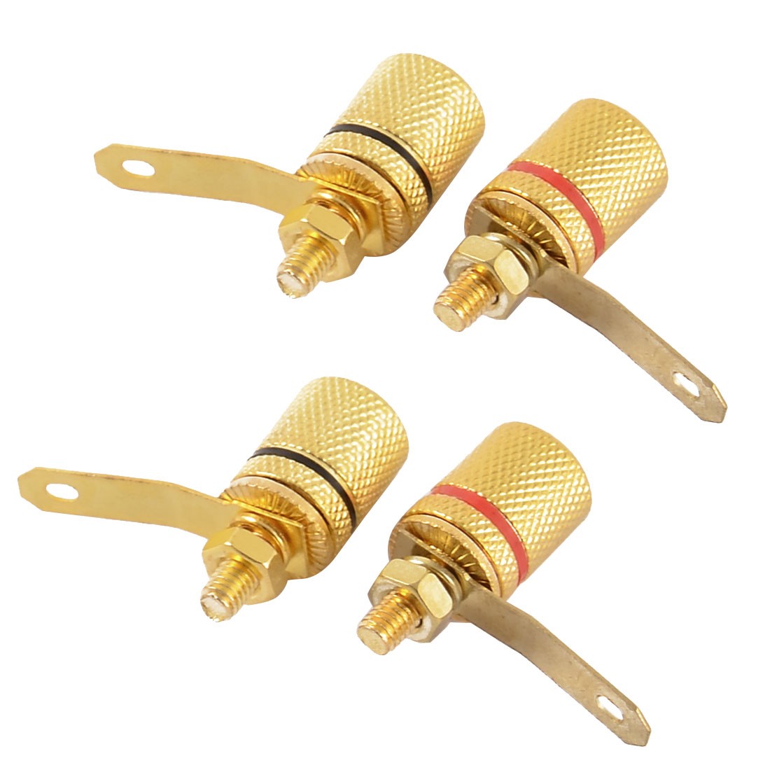 4pcs Audio Terminal 4mm Female Banana Screw Binding Post Connector Apapter