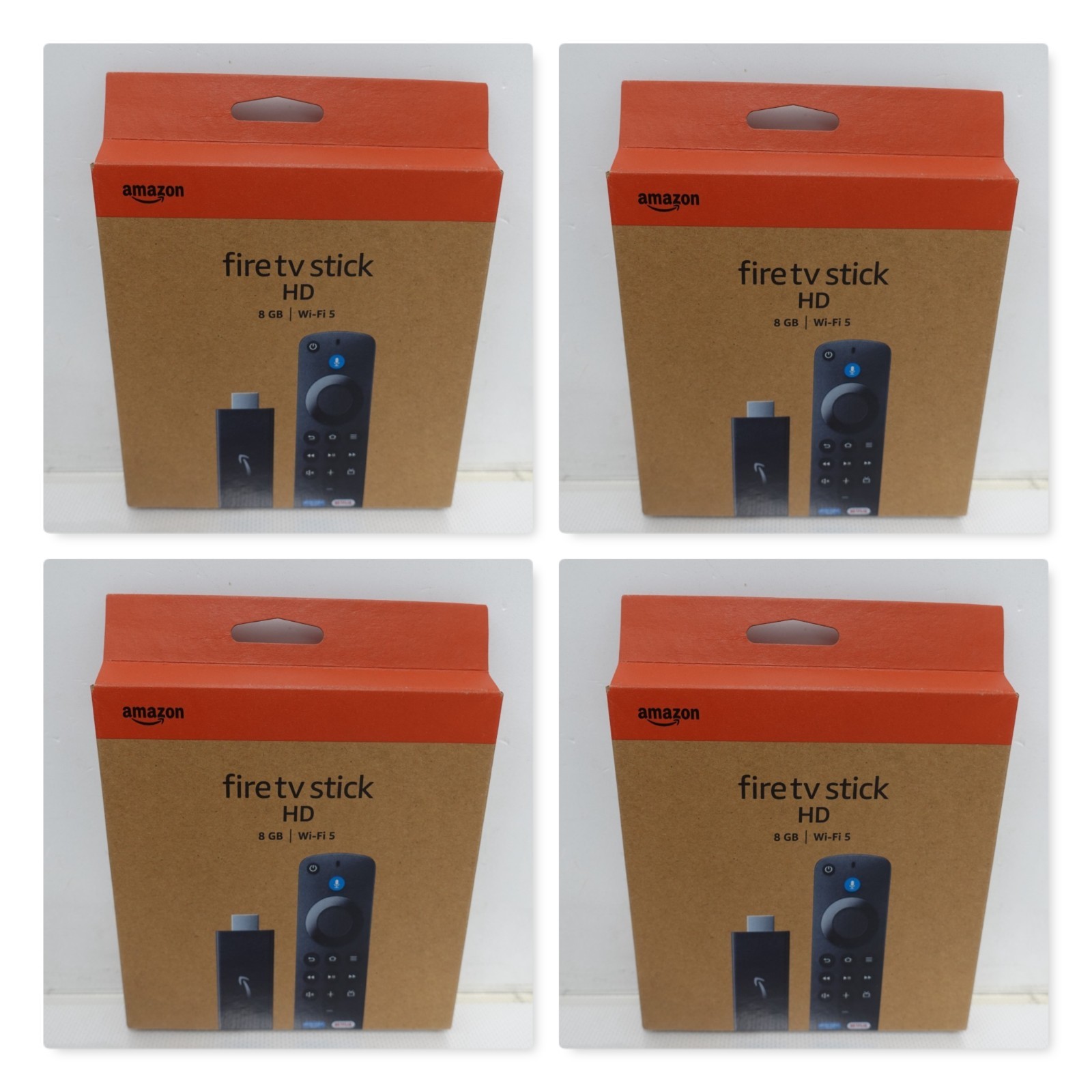 Amazon Fire TV Stick HD 8GB, Wi-Fi 5 (4-Pack) Box Damaged