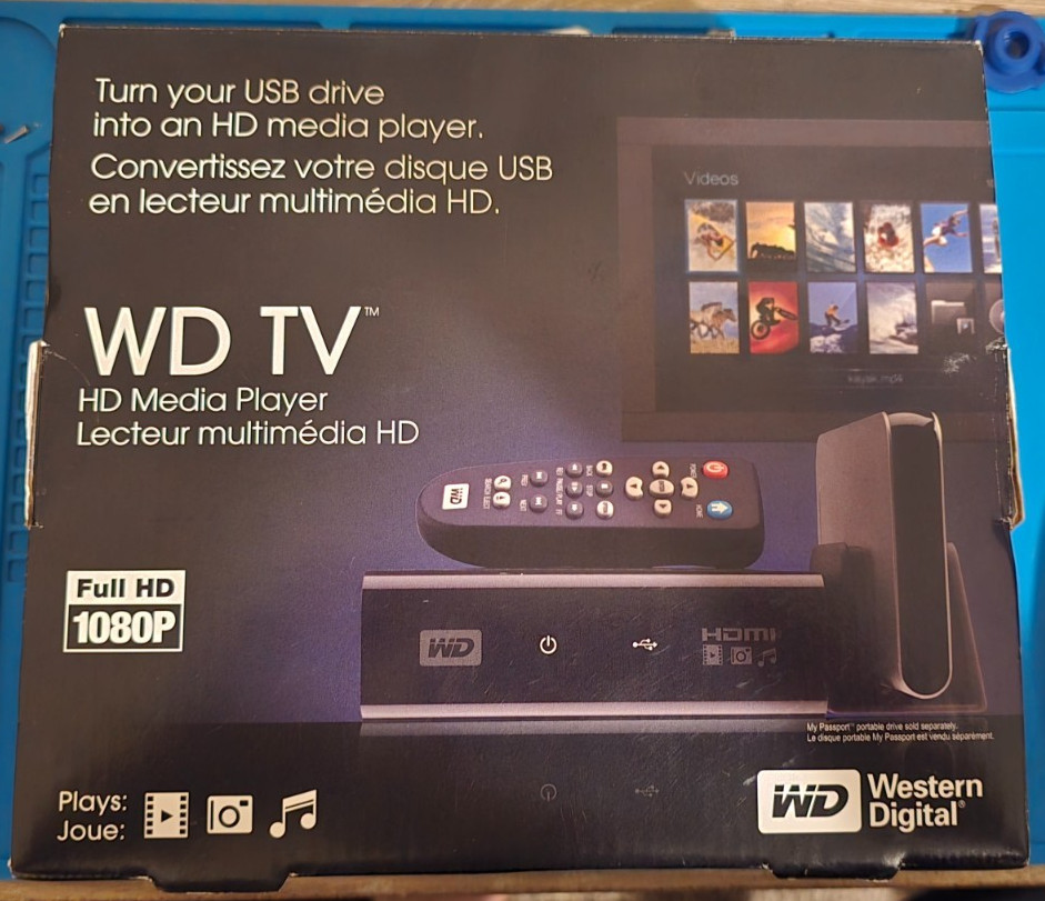 Western Digital WD00AVN-00BN Single HDMI & USB 1080p HD TV Media Open Box