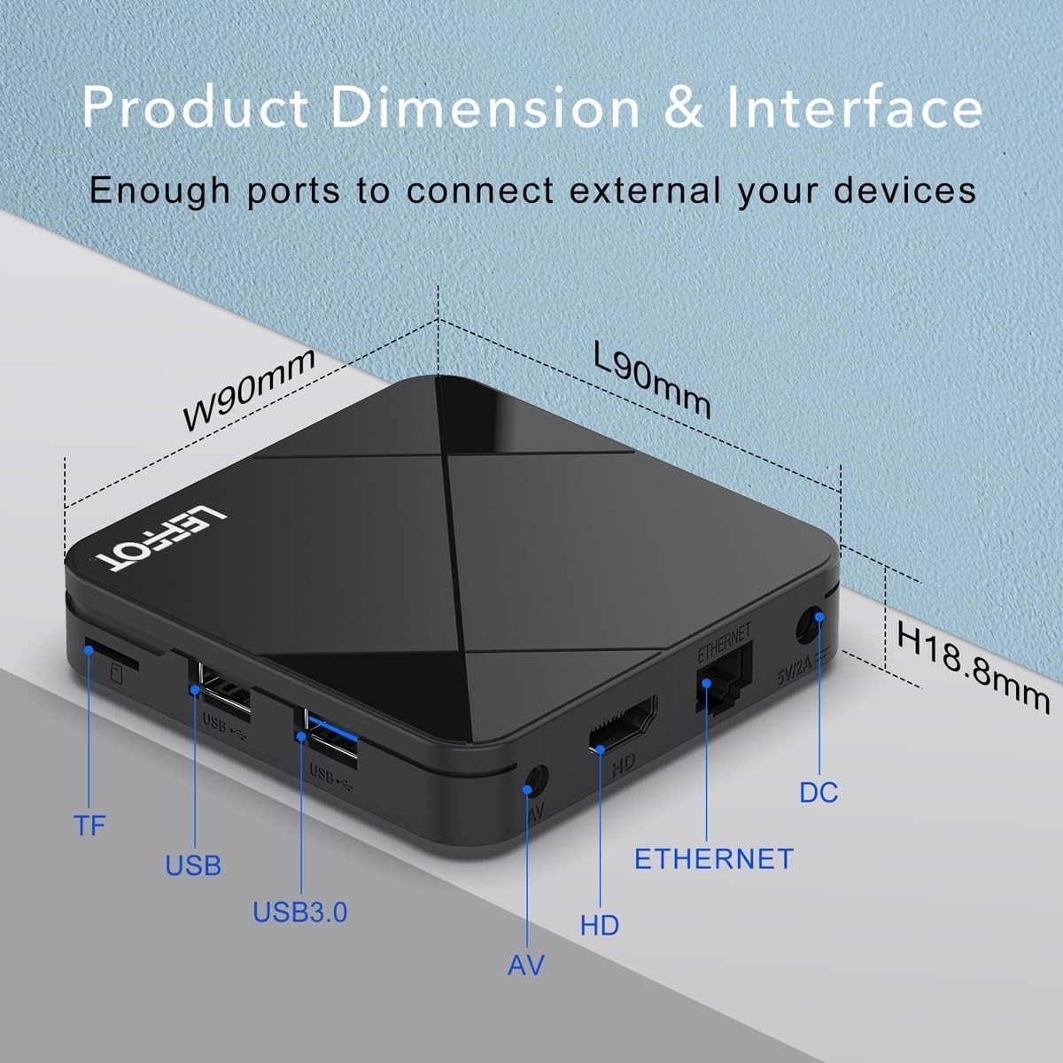 Smart 4K Android 14.0 Media Player – Compact Design, 16GB Storage, WiFi 6 Ready