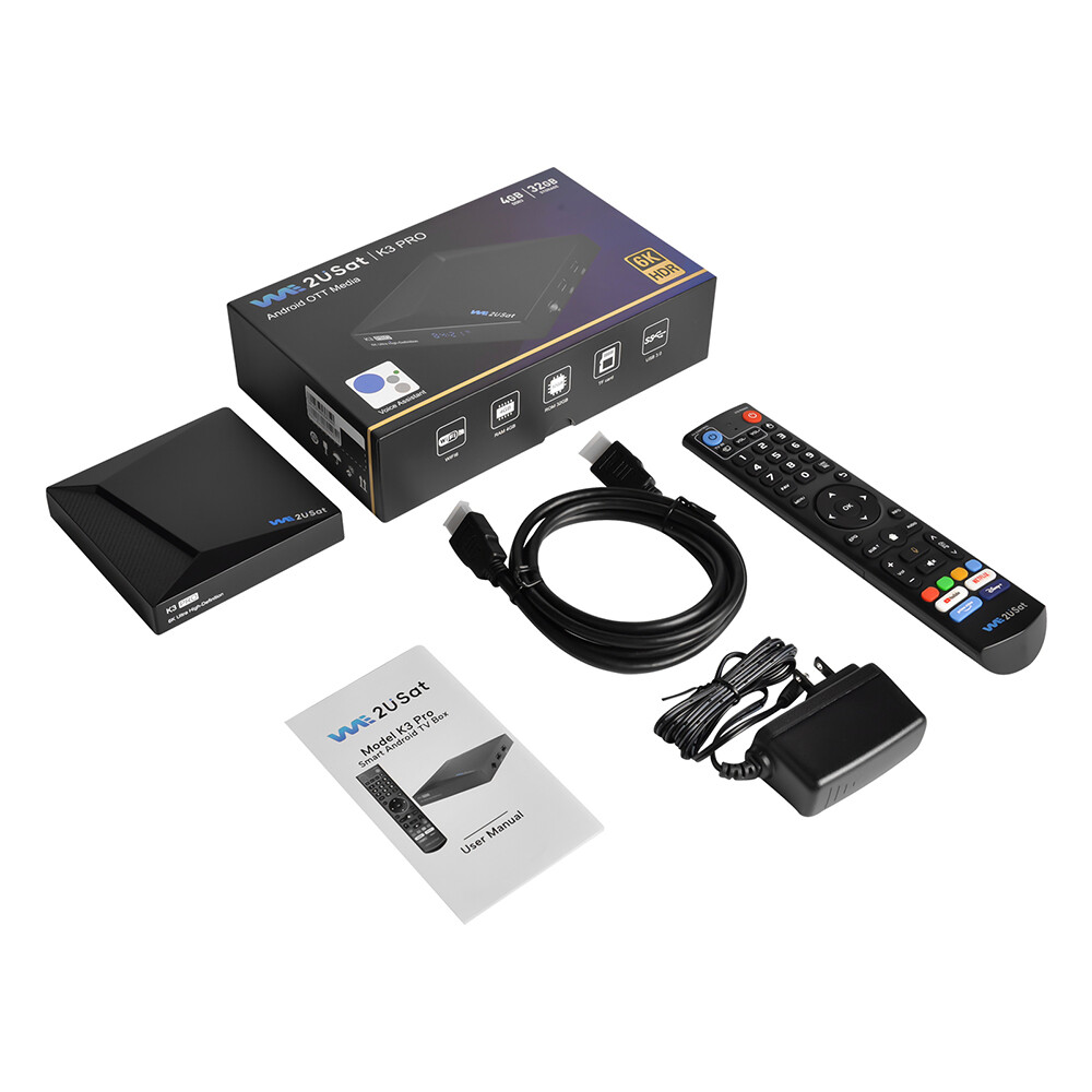 WE2USAT K3 Pro 6K HDR Android TV Box – Experience a Better IPTV Device