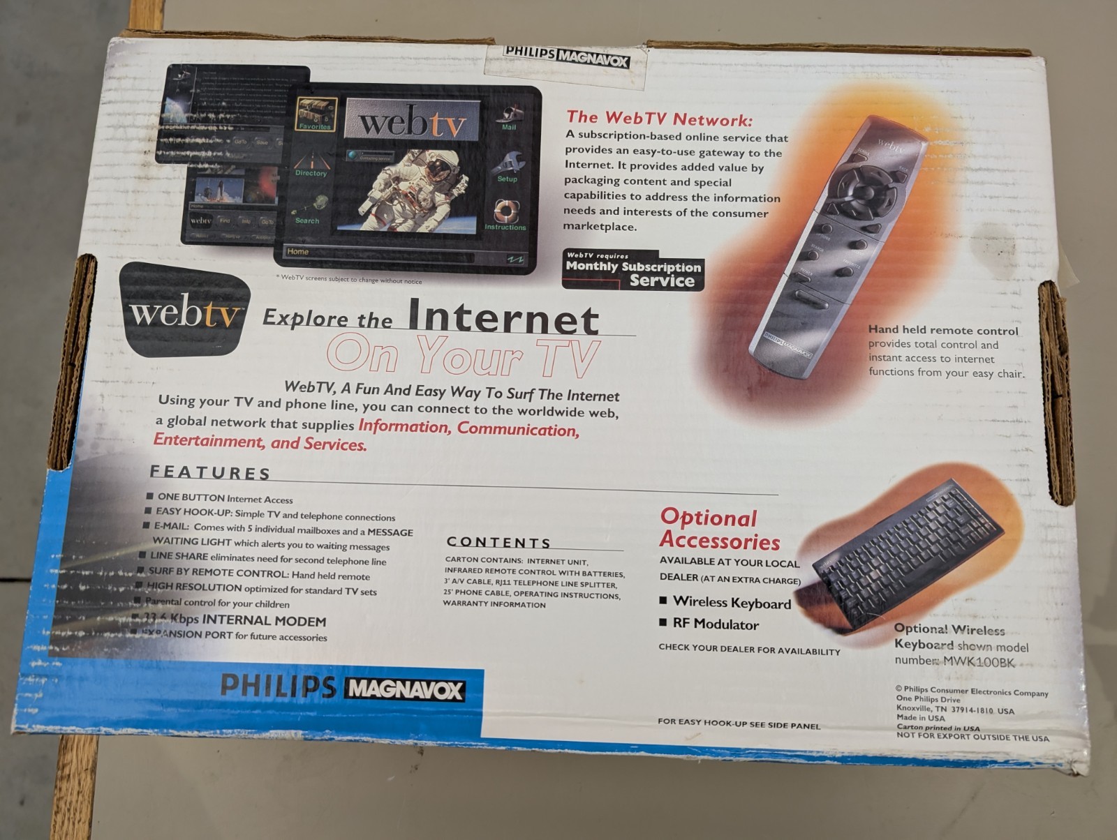 RARE MAT960 Philips Magnavox Webtv Original Internet Receiver W/Parallel Port