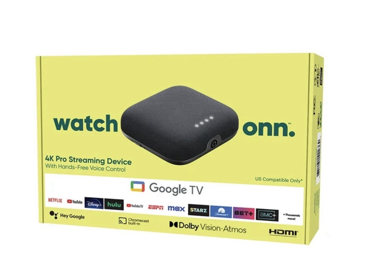 ONN 4K Pro Google TV Streaming Device w Dolby Atmos/Dolby Vision