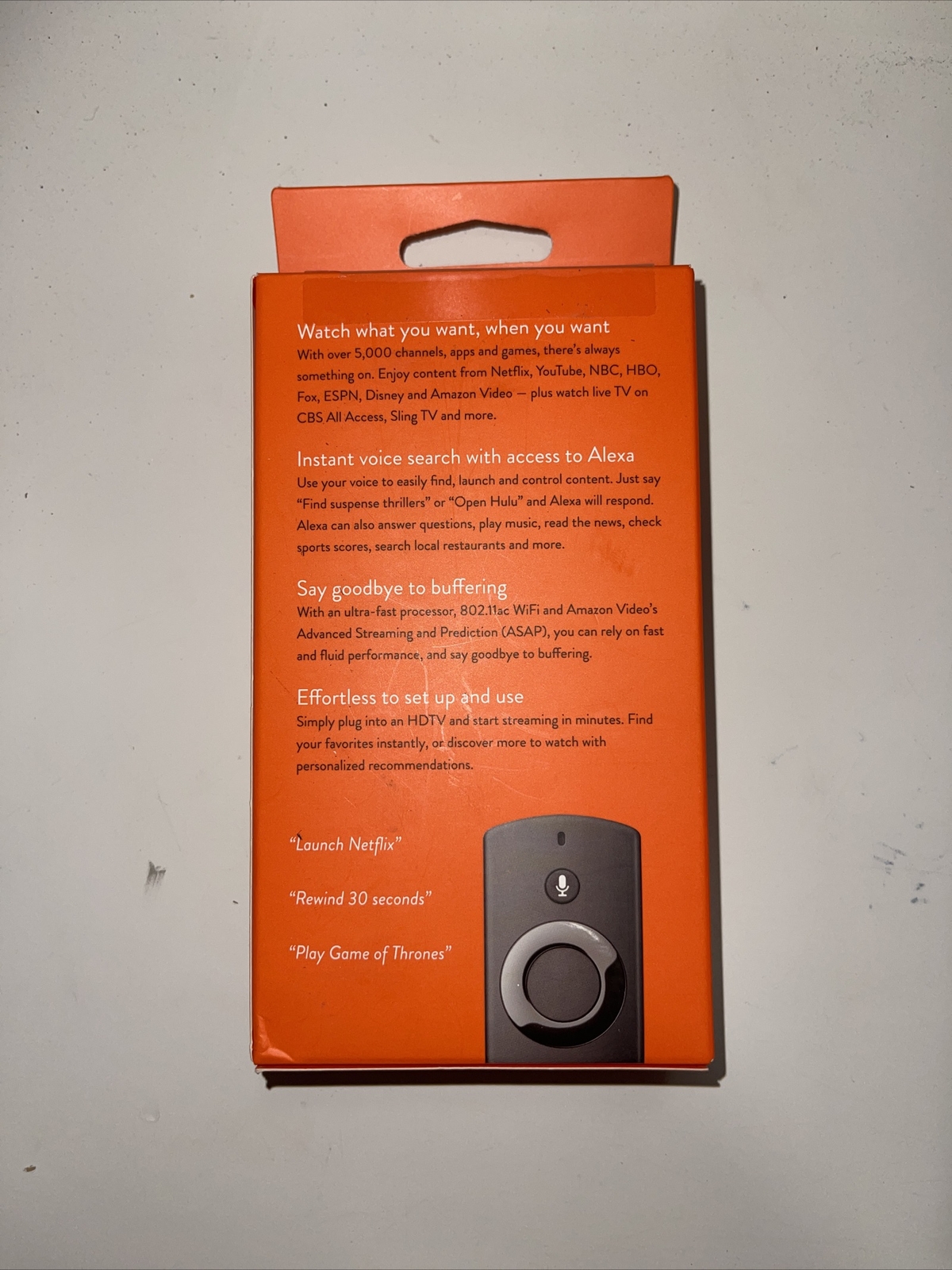 New Amazon Fire Streaming TV Stick with Alexa Voice Remote -Black-2nd Generation