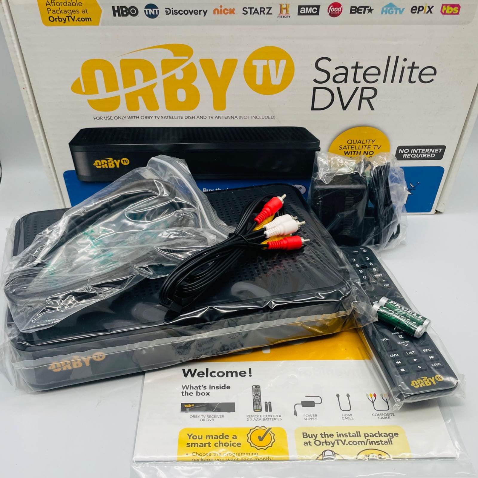 NEW Orby TV Satellite DVR Receiver KSTB2047