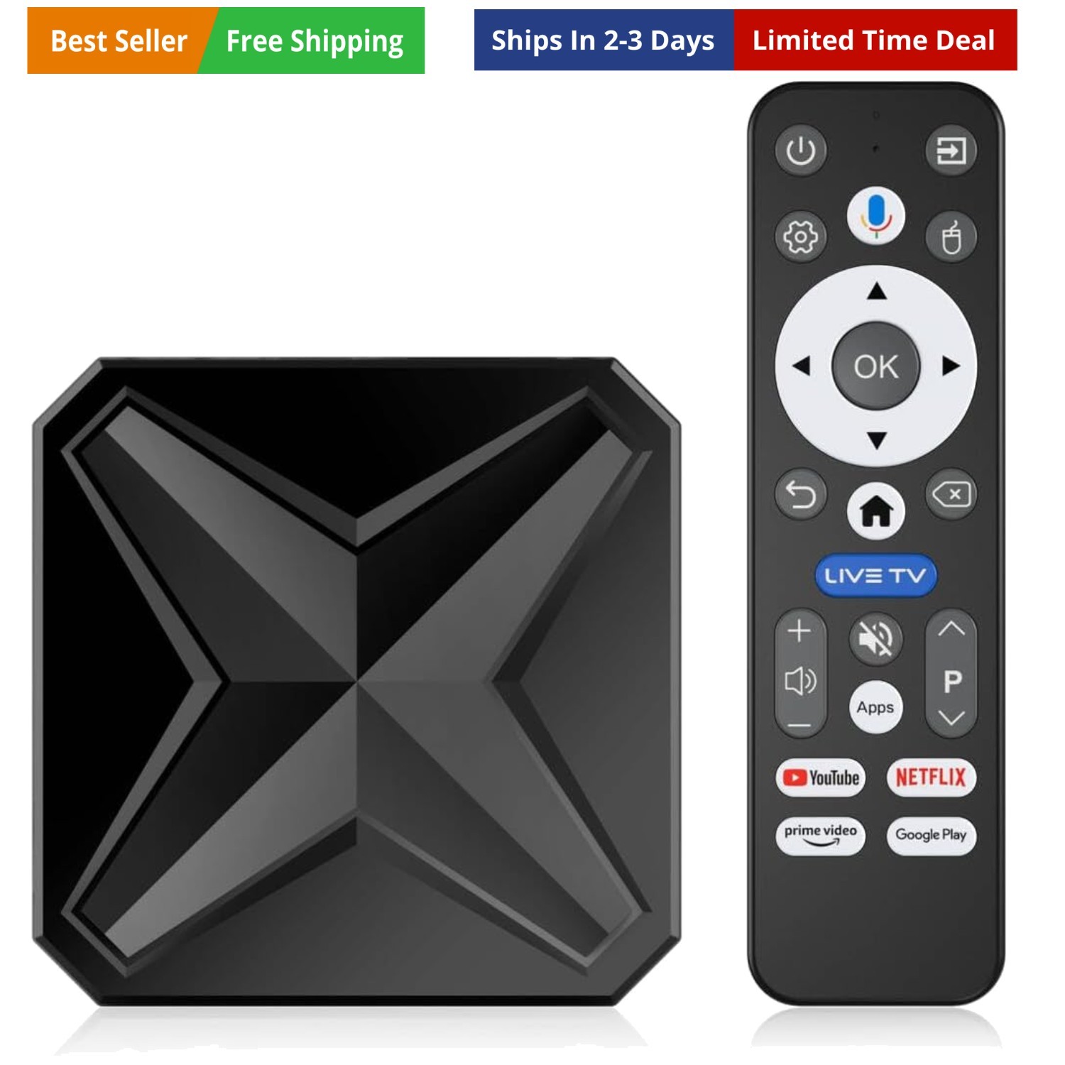 Android 14 TV Box , Android TV Box 8K Ultra HD with 2GB RAM and 16GB ROM, RK3…