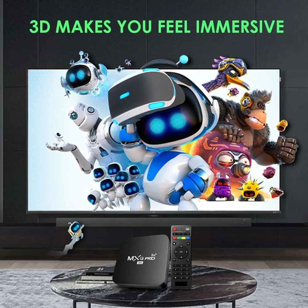 Smart TV Box MXQ-PRO 4K HD Android 10.0 TV BOX 2.4/5G Dual-WIFI 3D Video D