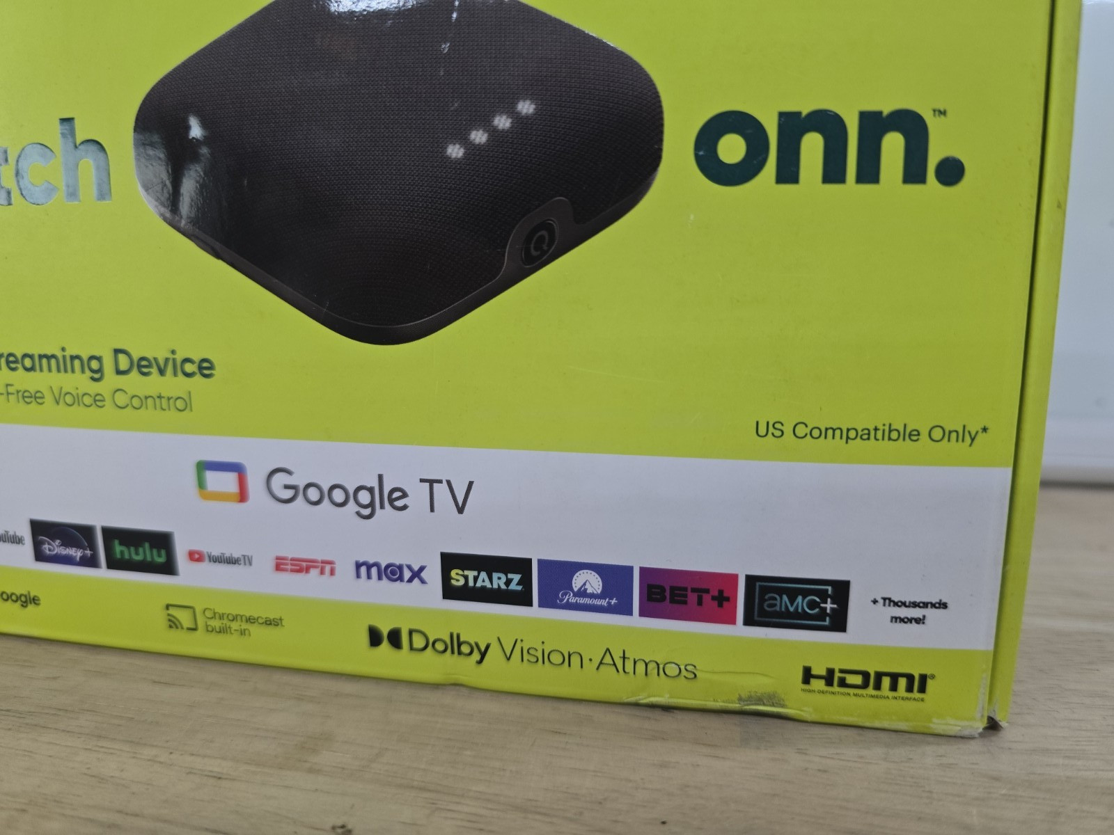 ONN 4K Pro Google TV Streaming Device w Dolby Atmos/Dolby Vision