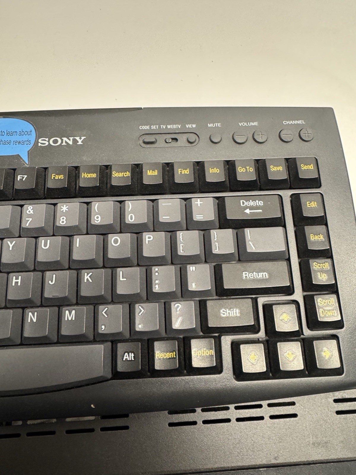 Vintage 1998 Sony WEBTV PLUS INT-W200 Internet Terminal, Keyboard, Cable