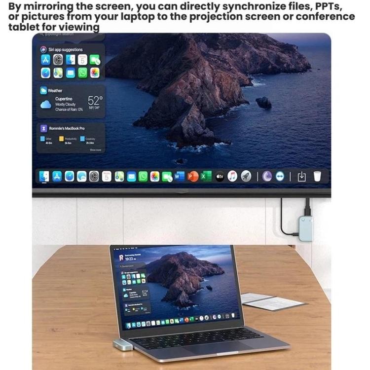 2 In 1 Type-C Portable Wireless Screen Mirroring Device HDMI Computer Wireless P