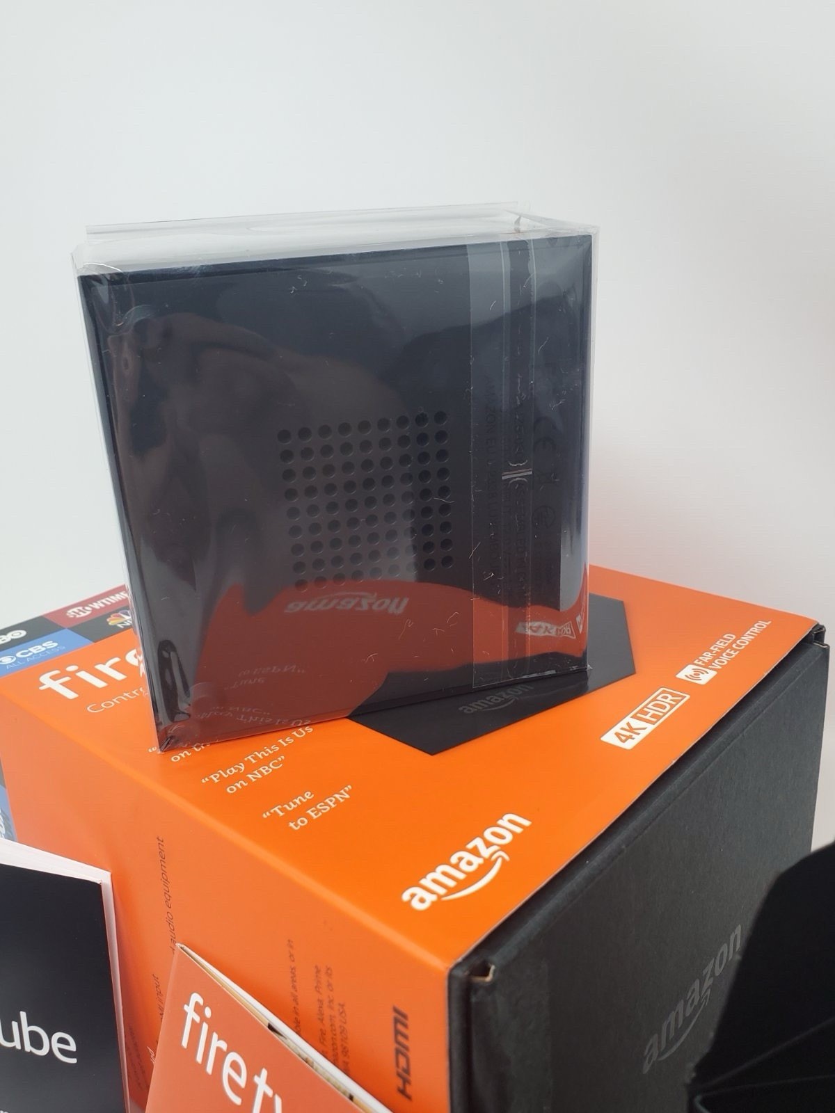 Amazon Fire TV Cube 1st Gen 4K Streaming Media Player Alexa Voice 2nd Gen Remote