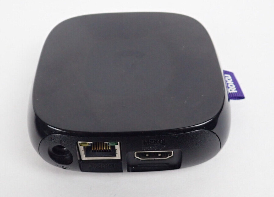 Roku 3 Media Streamer 2 Remote W/ Power Supply 4200X Black (Parts Only) Untested