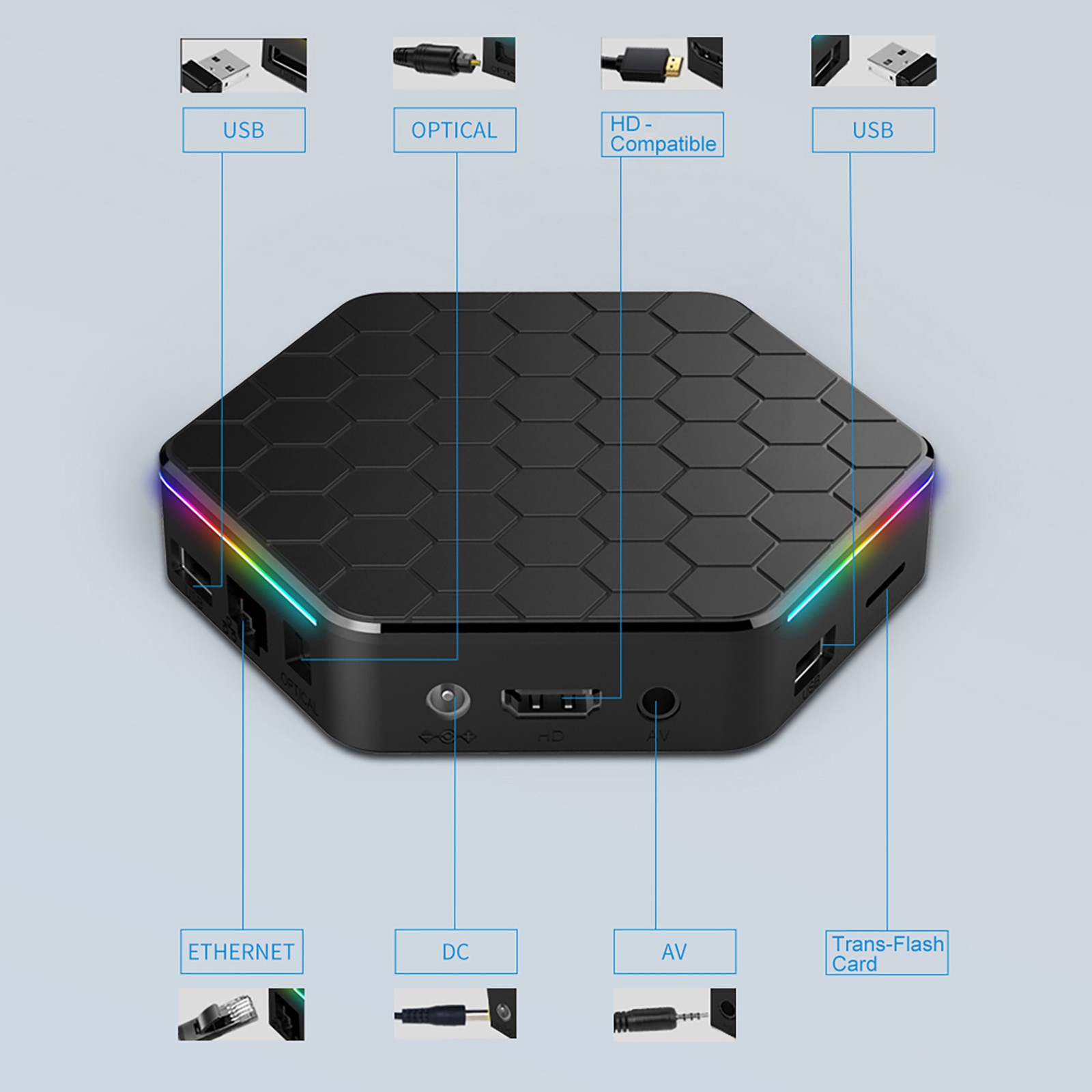 12.0 TV Box T95ZPLUS-H618 Quadcore-A53 Box 2.4G/5G Dual WI NGSO