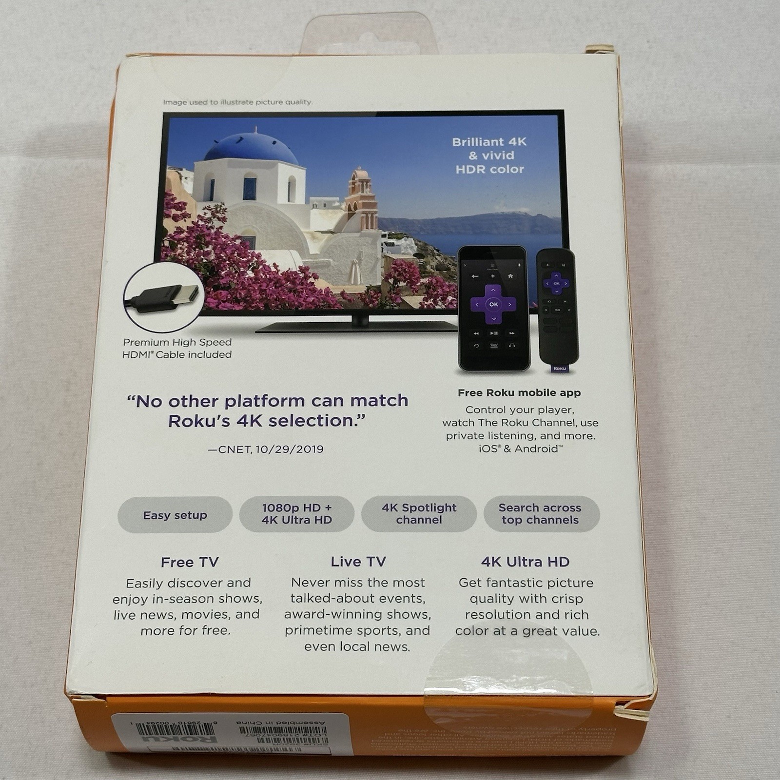Roku – Premiere 4K & HDR Streaming Media Player – NEW NIB SEALED